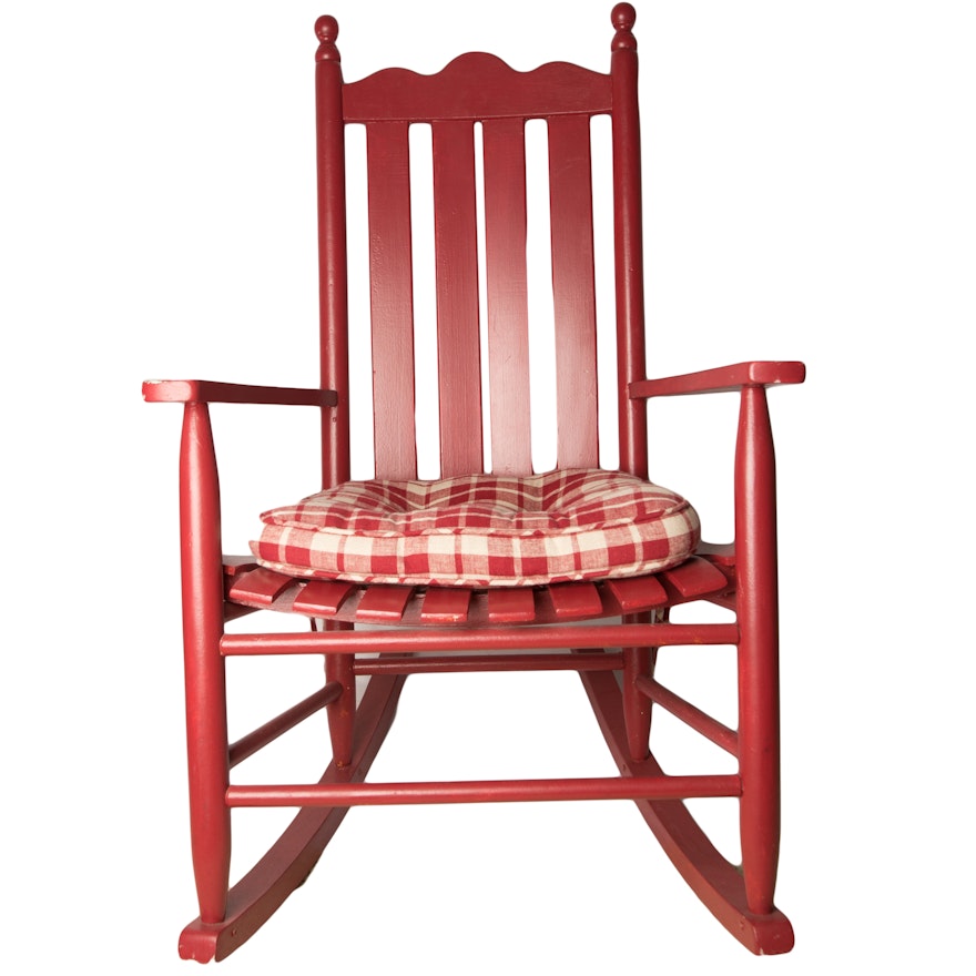 Red Painted Rocking Chair