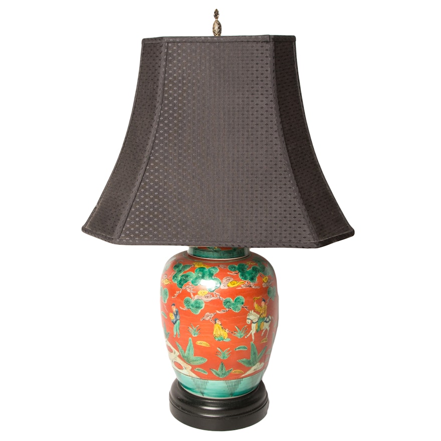 Chinese Urn Table Lamp