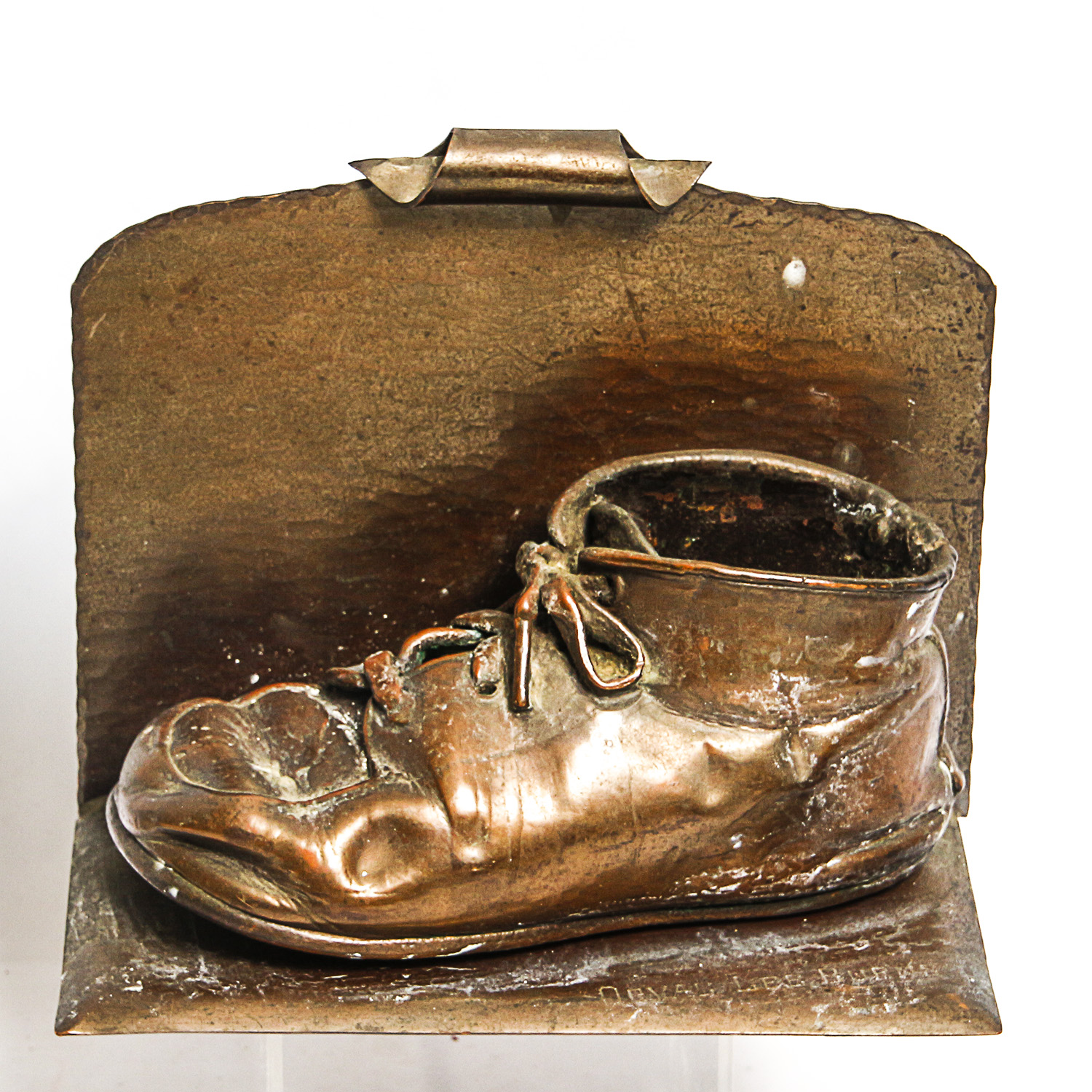 Collection of Bronze Children's Shoes and  a Vintage Baby Doll