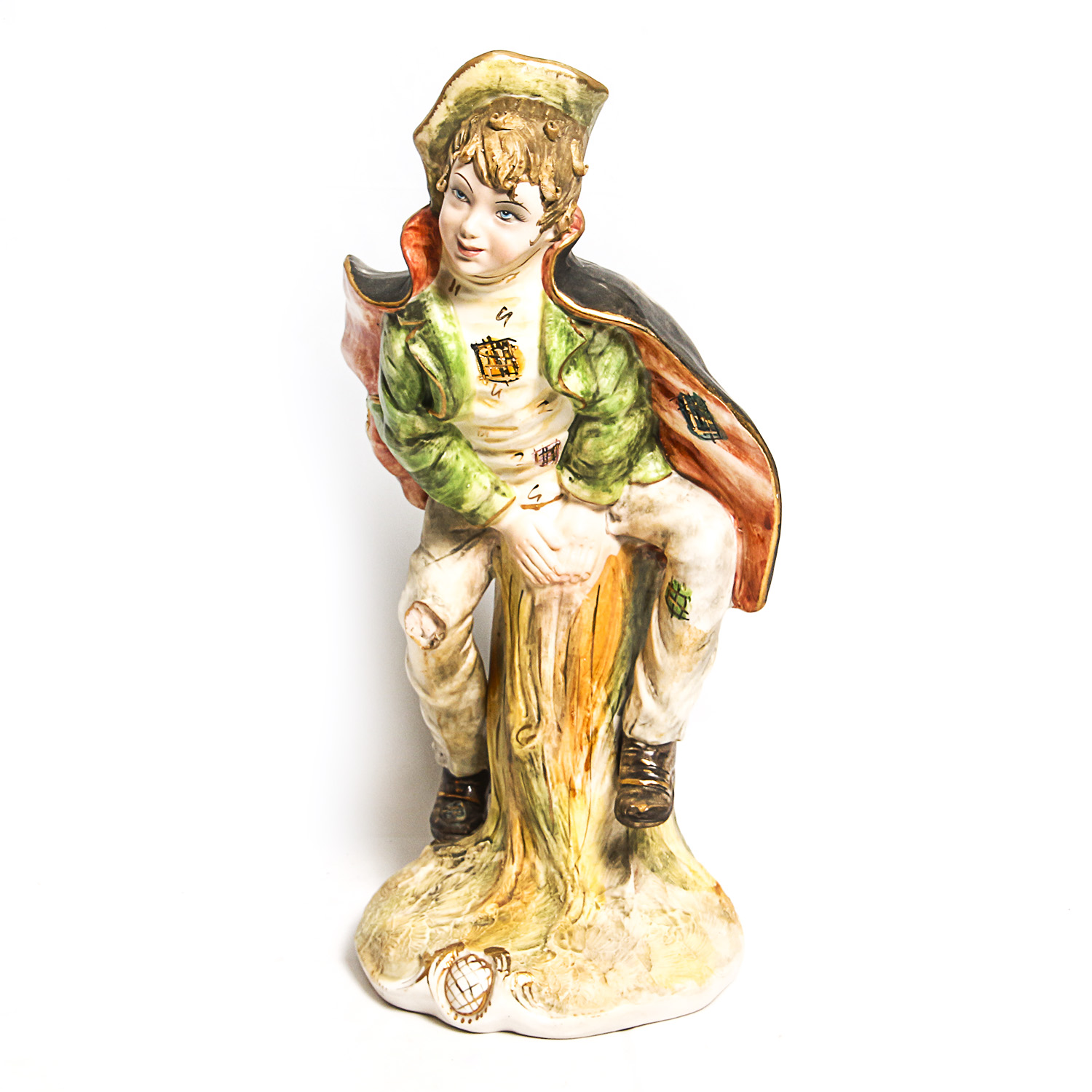 Vintage Italian Hand Painted Figurine of a Boy