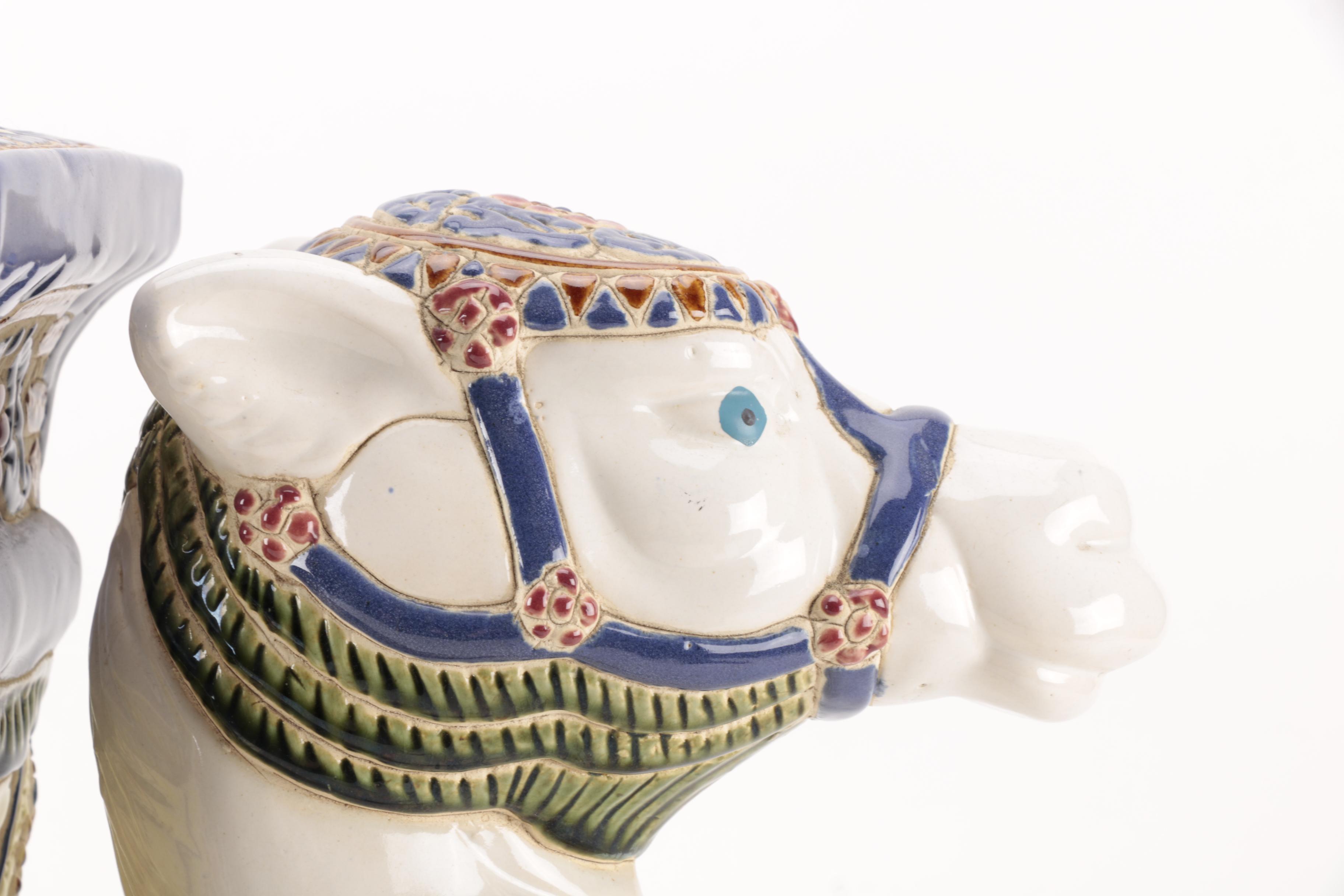 Ceramic Camel Plant Stand