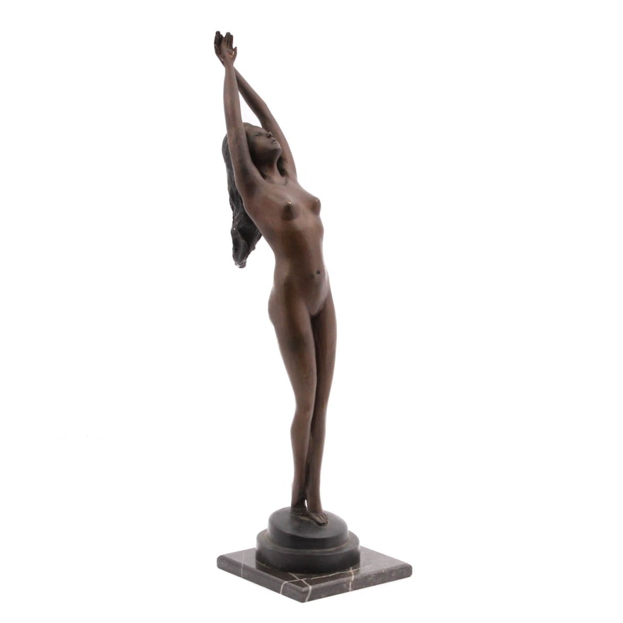 Bronze Statuette of Nude Woman