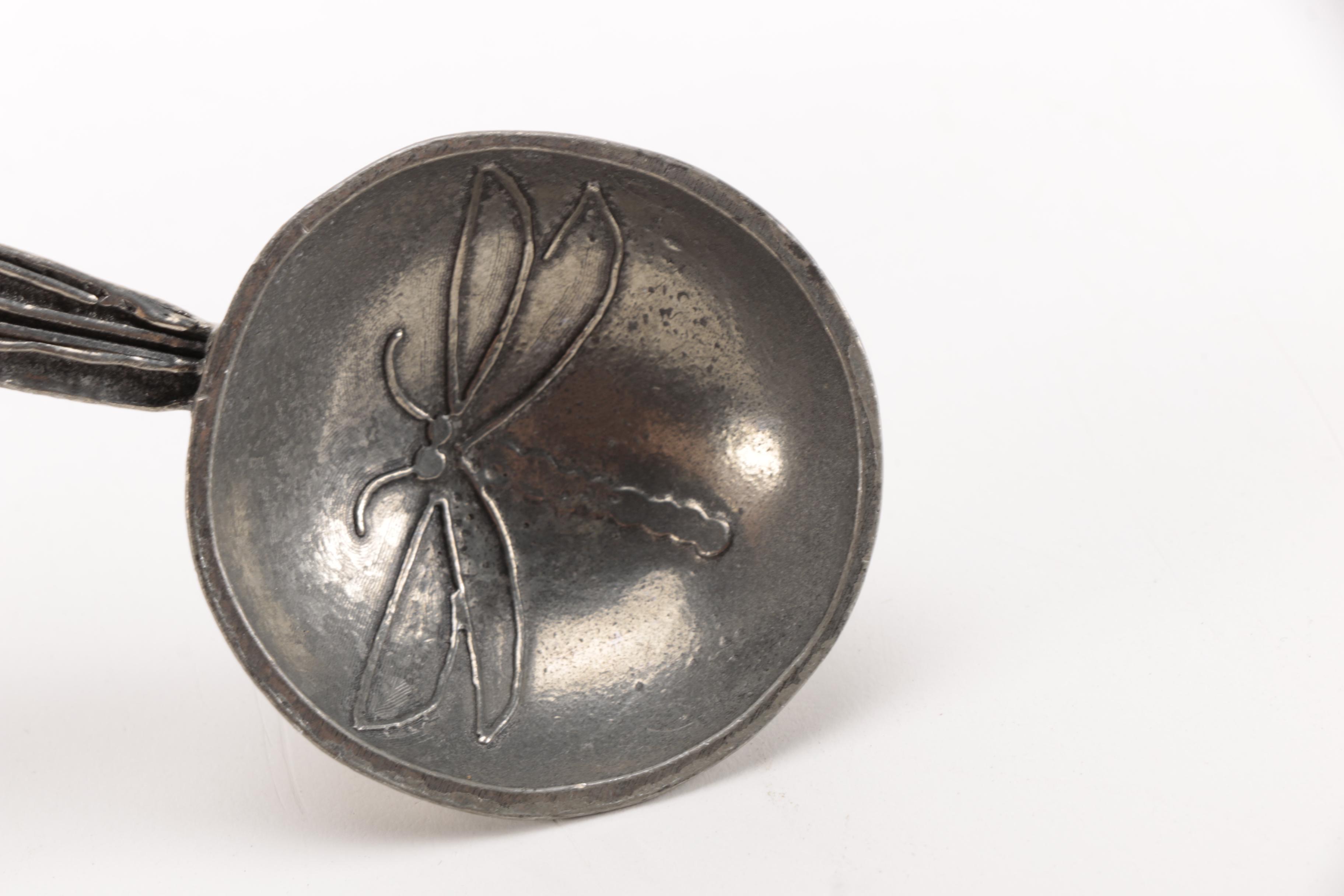 Four "Tin Woodsman" Pewter Dragonfly Measuring Spoons by Crosby & Taylor