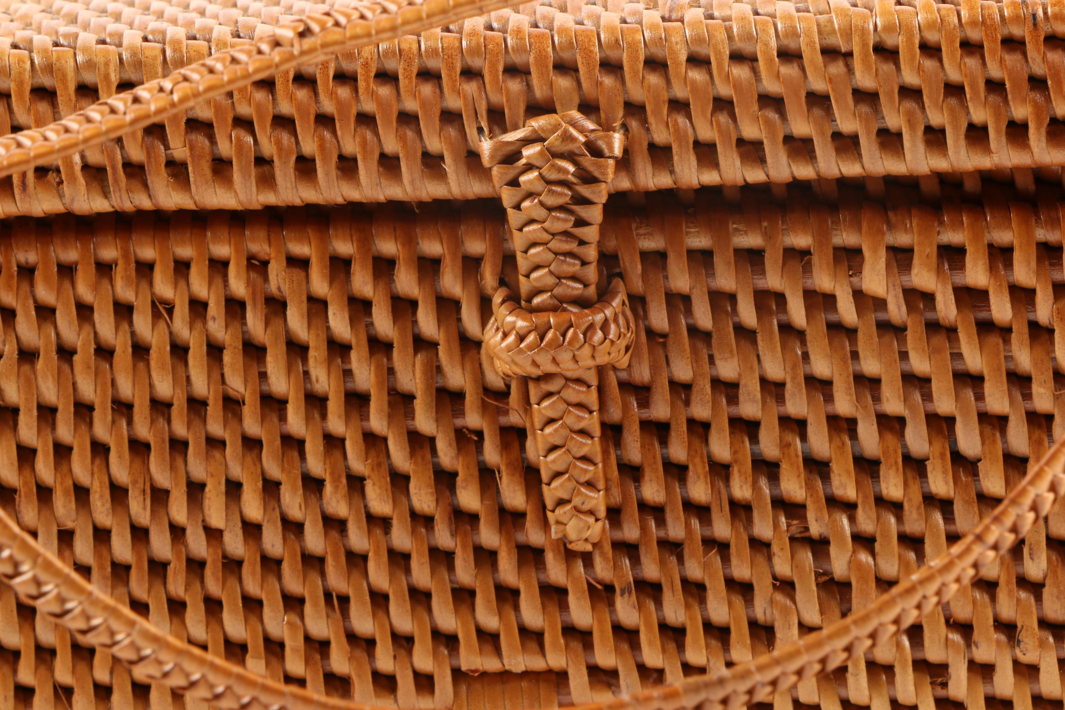Vintage Woven Straw Handbag