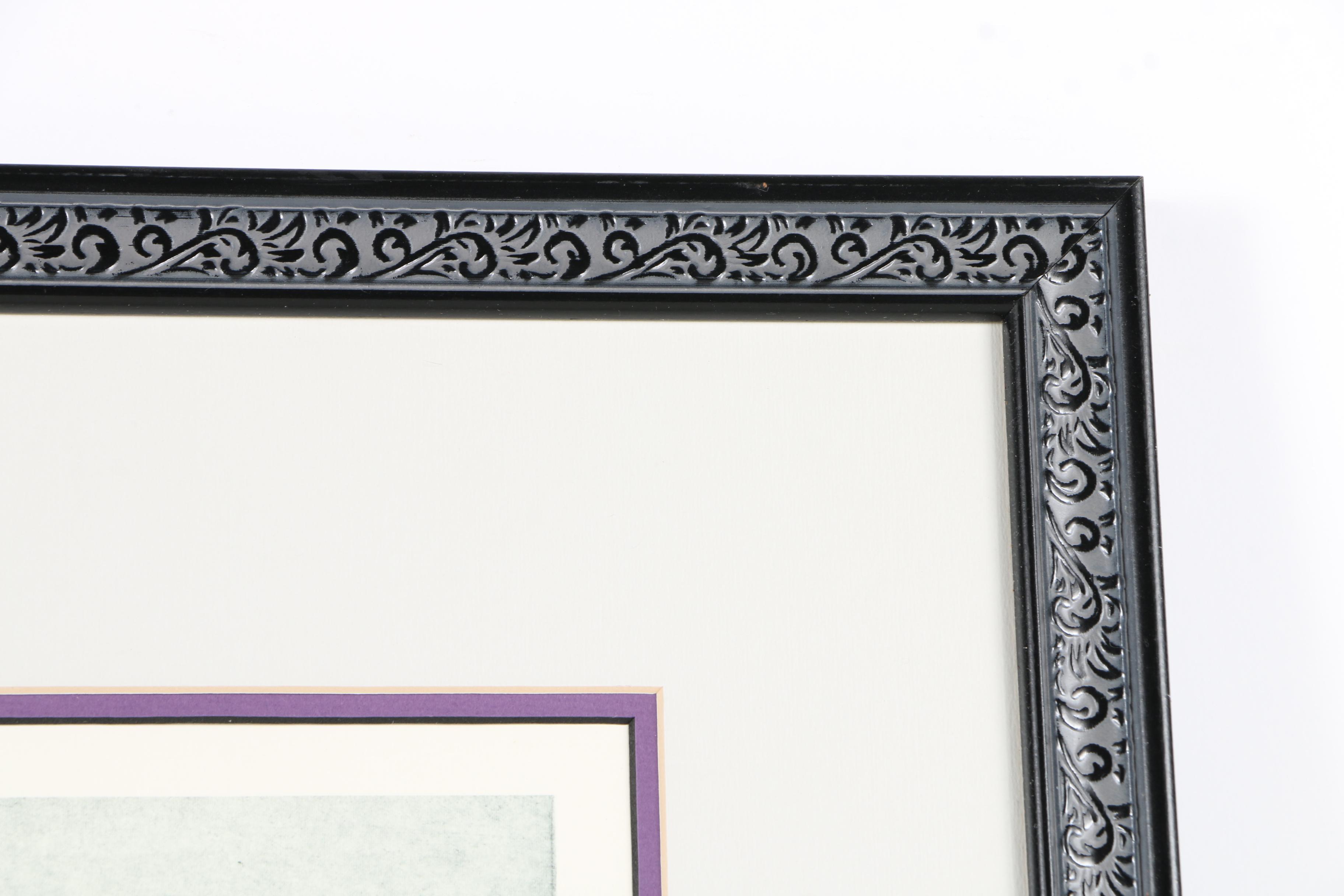 Offset Lithograph on Paper After Illustration of Building