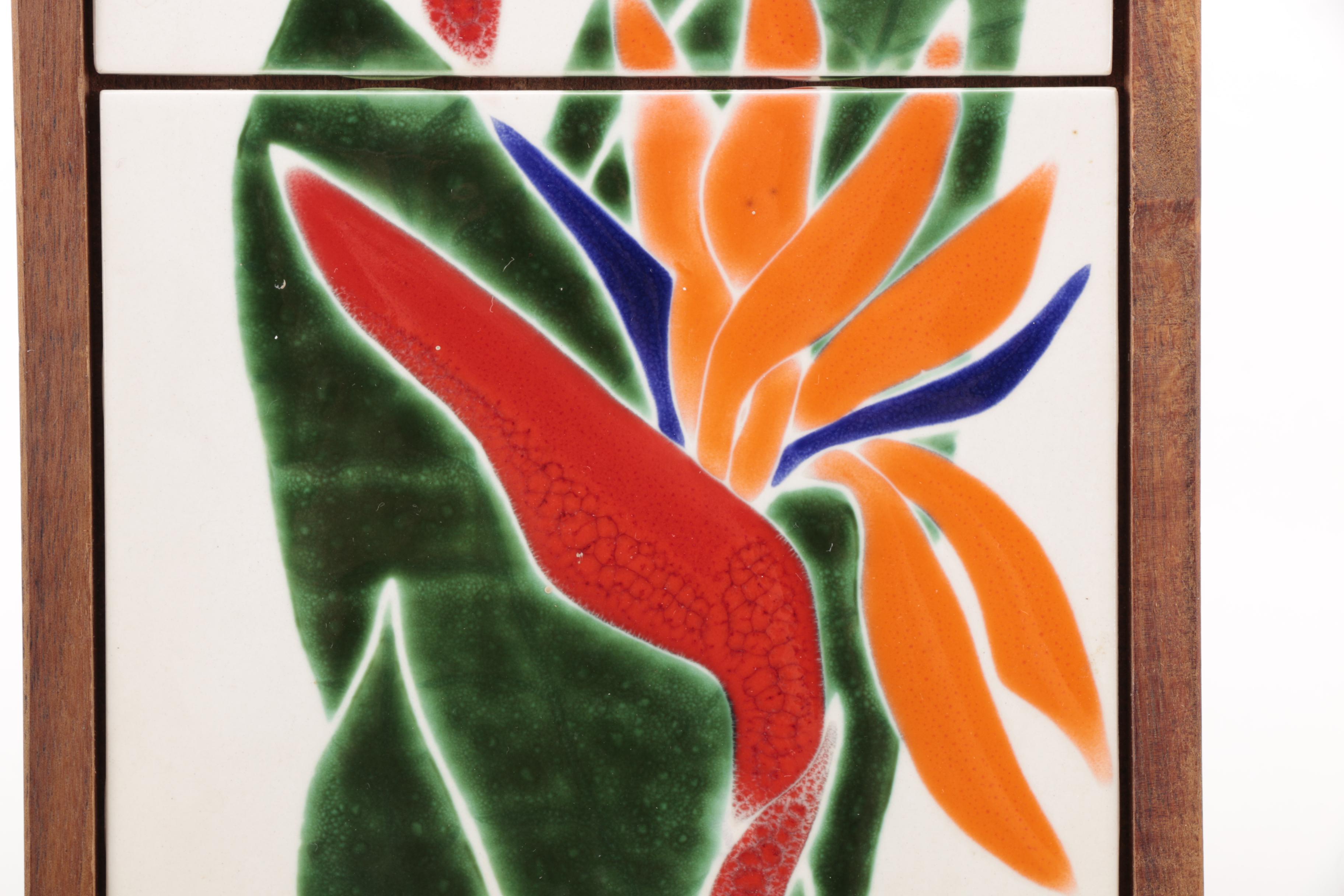 Isle Tiles of Hawaii "Bird of Paradise" Framed Tiles