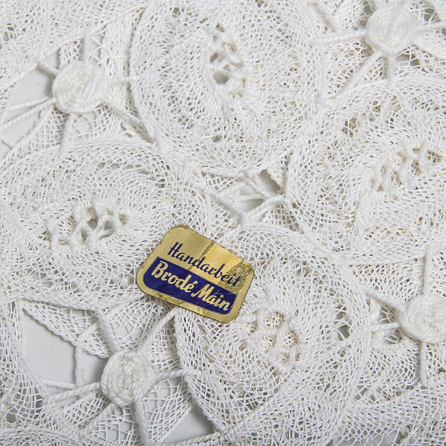 Handmade Doilies with Belleek, Anysley and Lenox Porcelain Accents