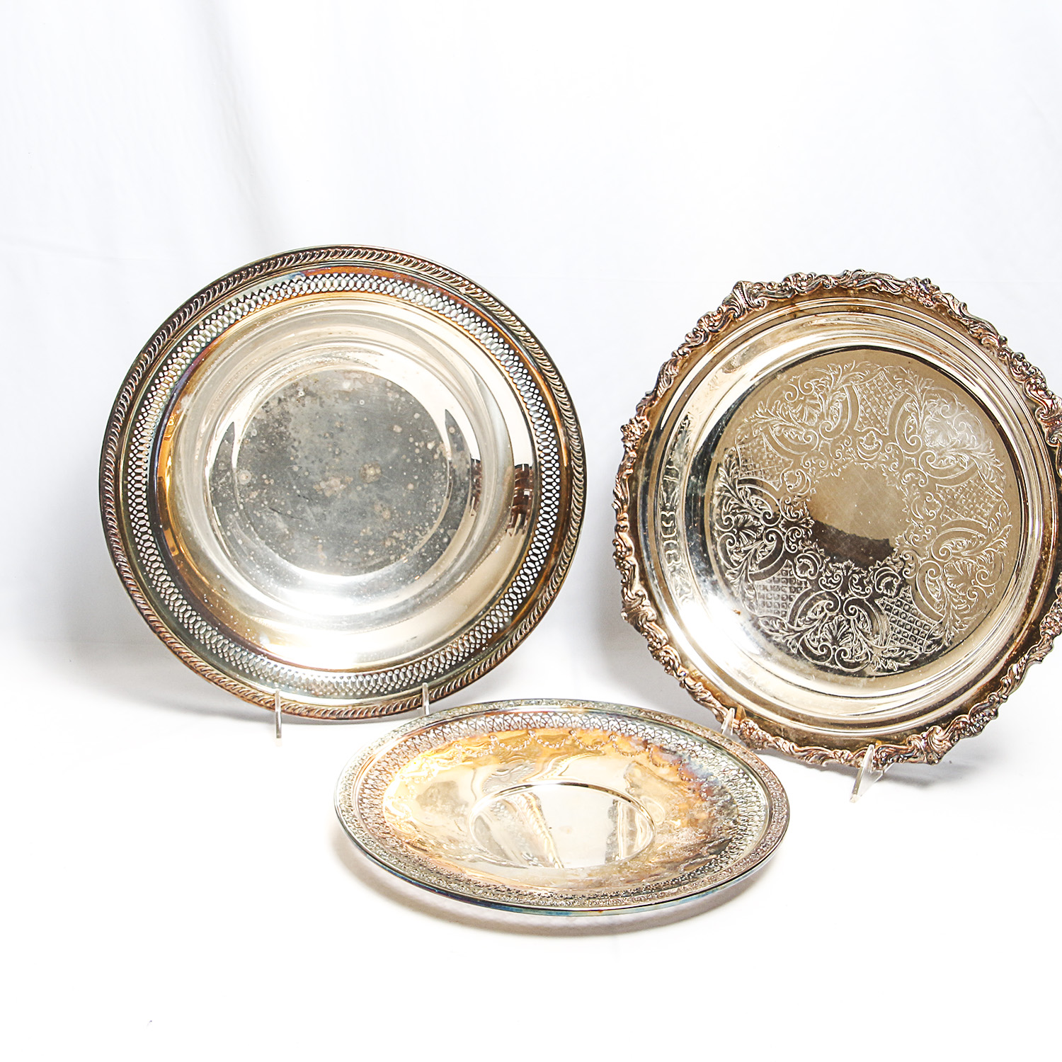 Grouping of Silver Plated Serving Pieces