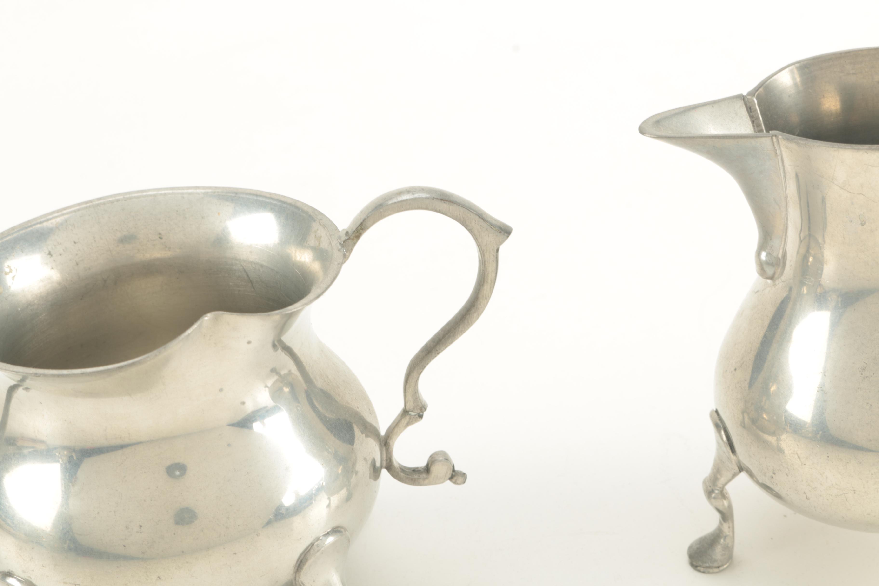 Stieff Pewter "Williamsburg Restoration" Pewter Teaware With Additional Items