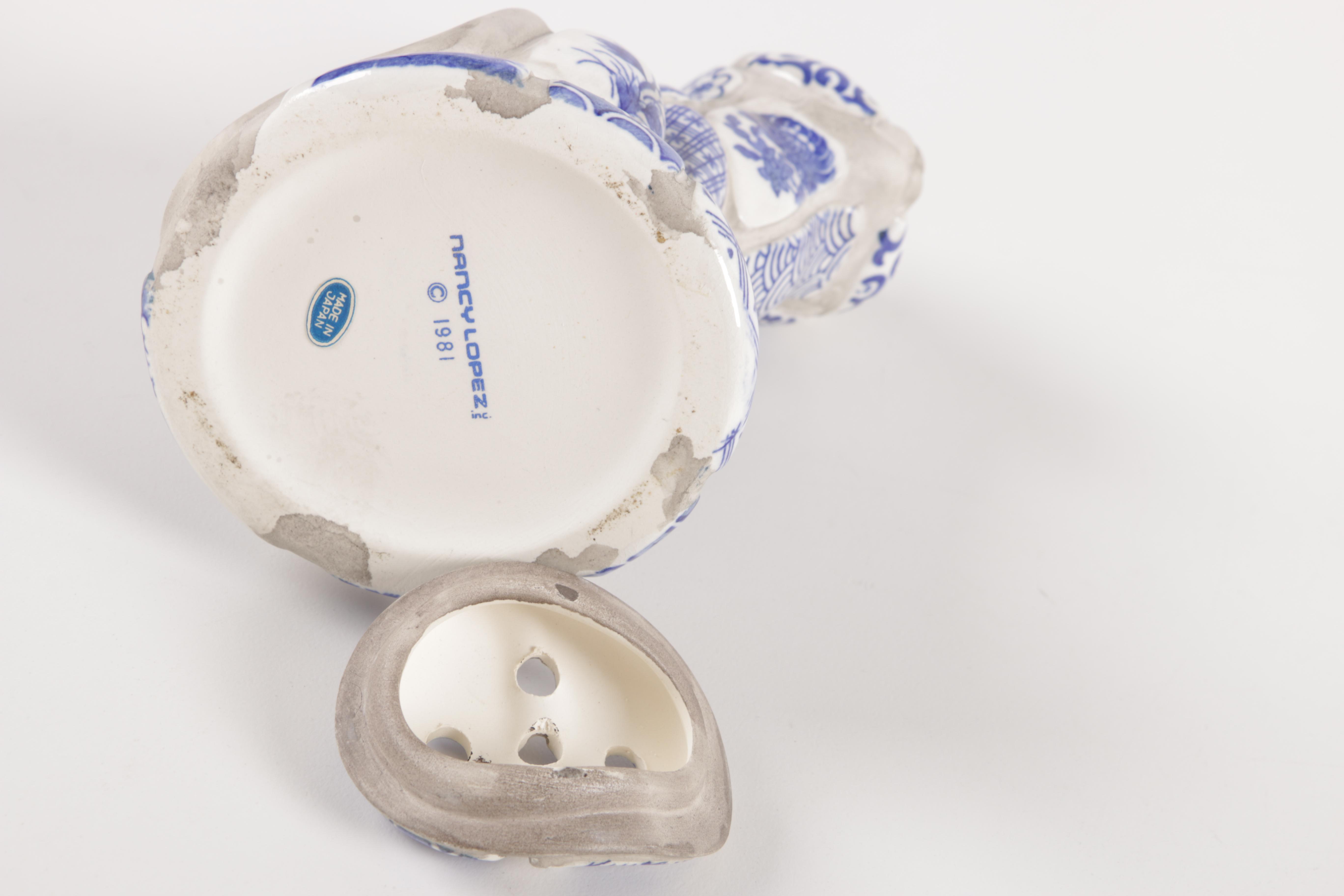 Cat Figurines and Teapot Including Herend