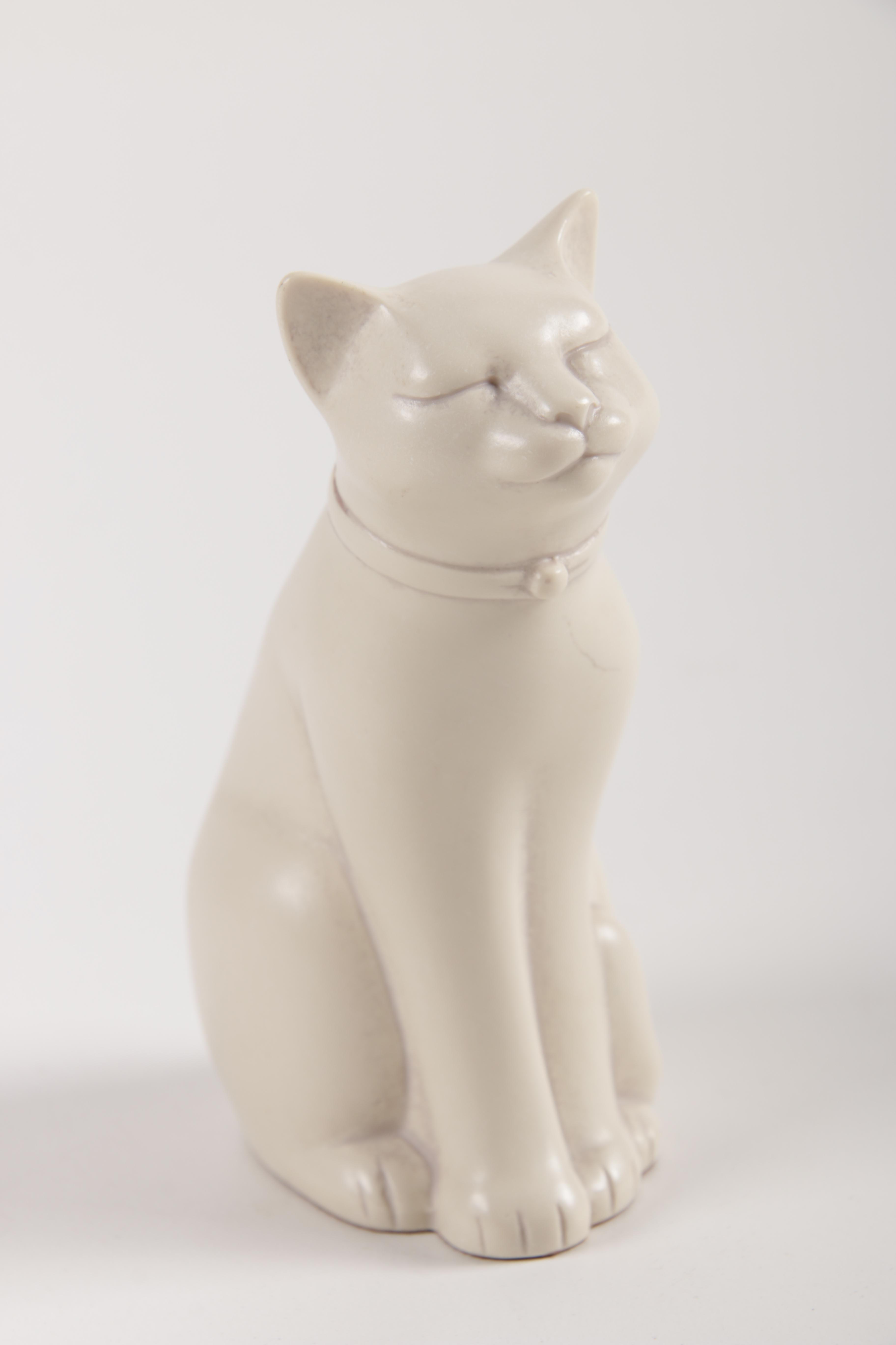 Cat Figurines and Teapot Including Herend