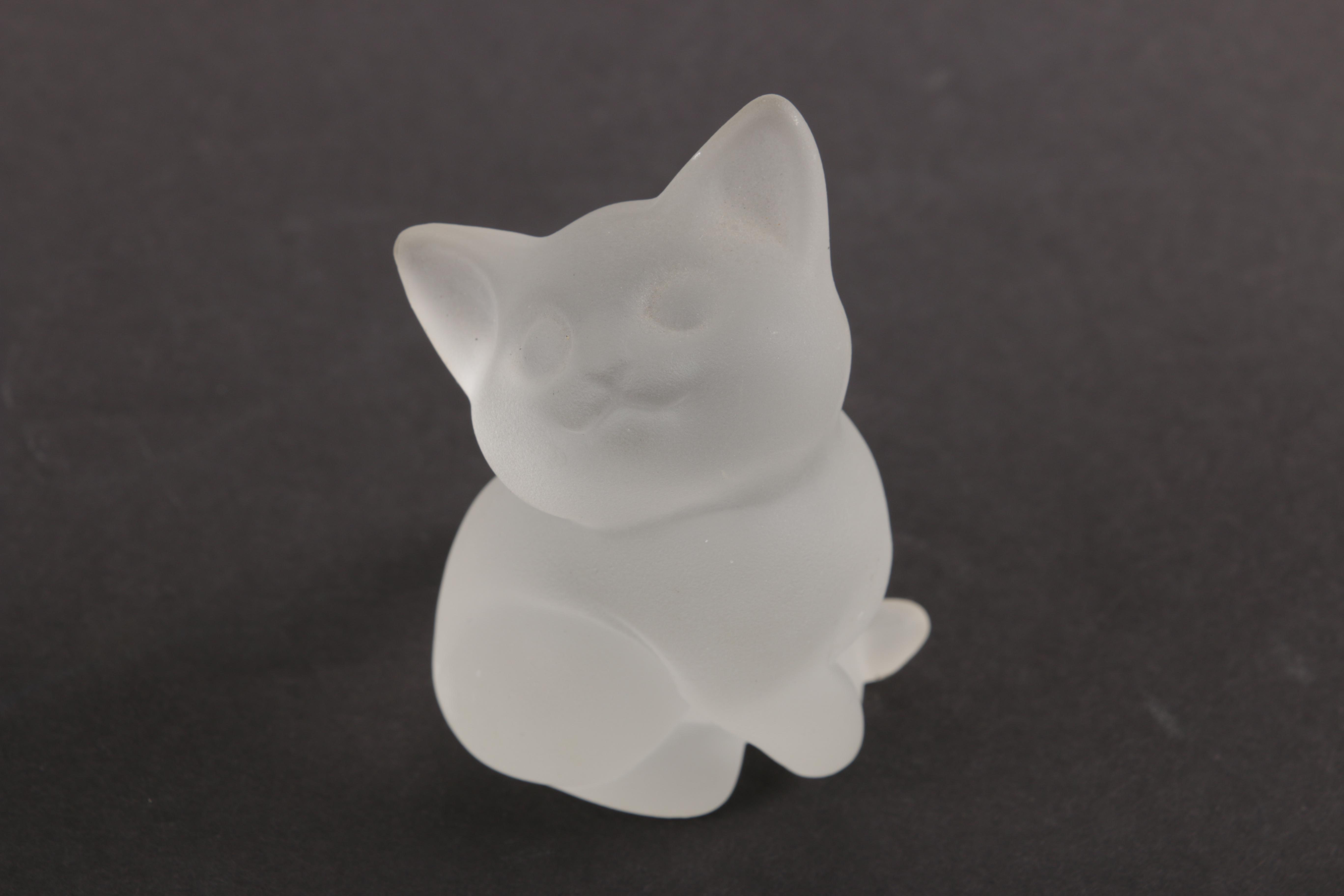 Cat Figurines and Teapot Including Herend