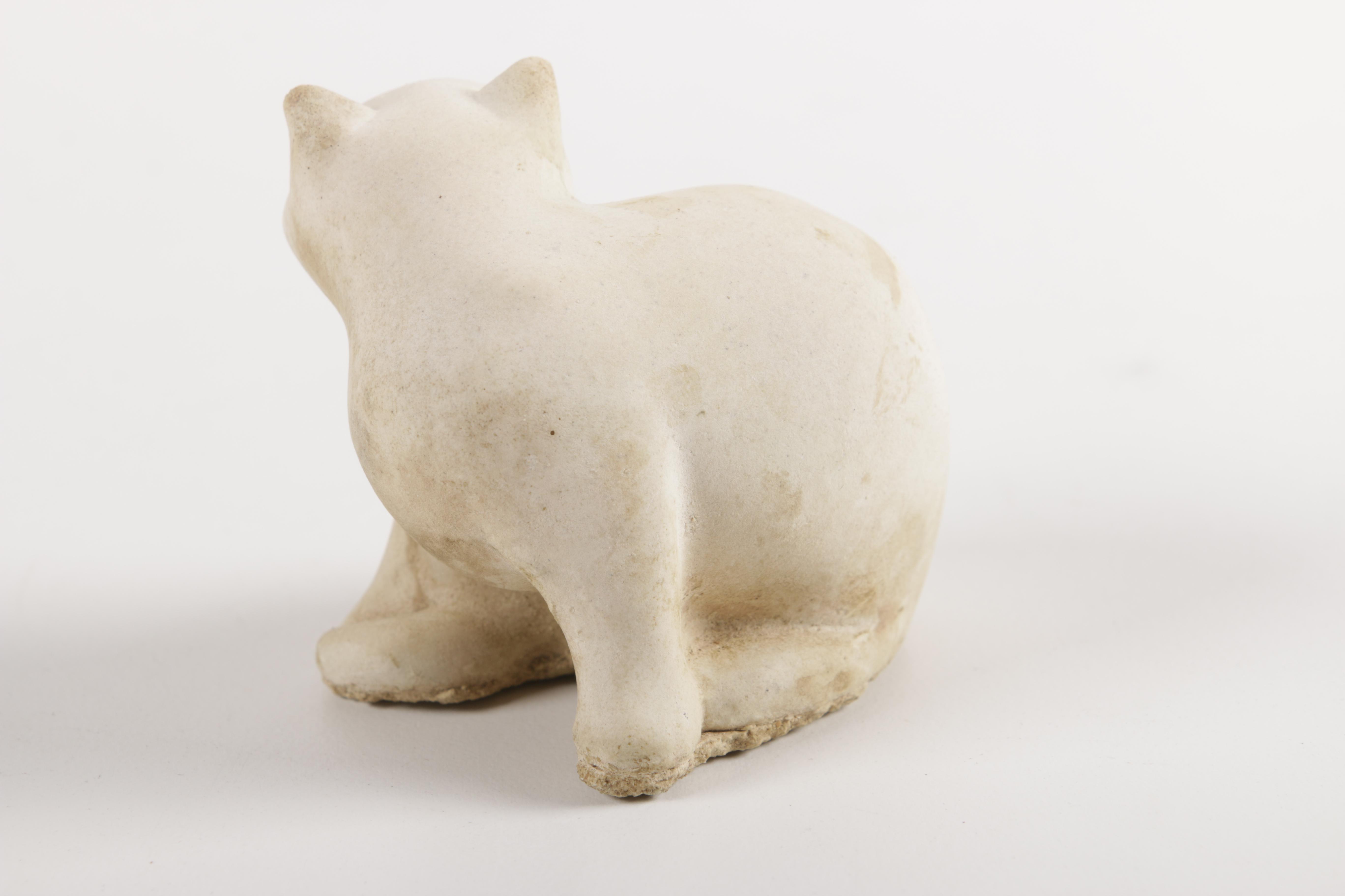 Cat Figurines and Teapot Including Herend