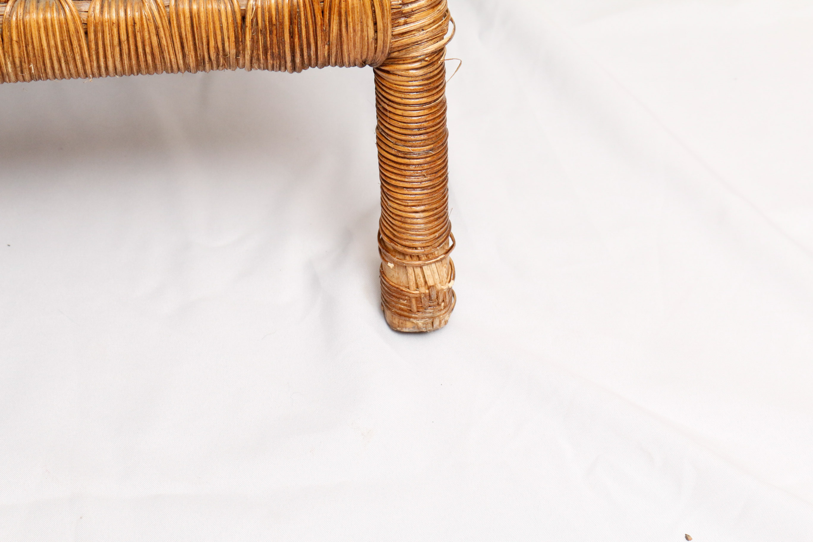 Wicker Chair and Matching Ottoman