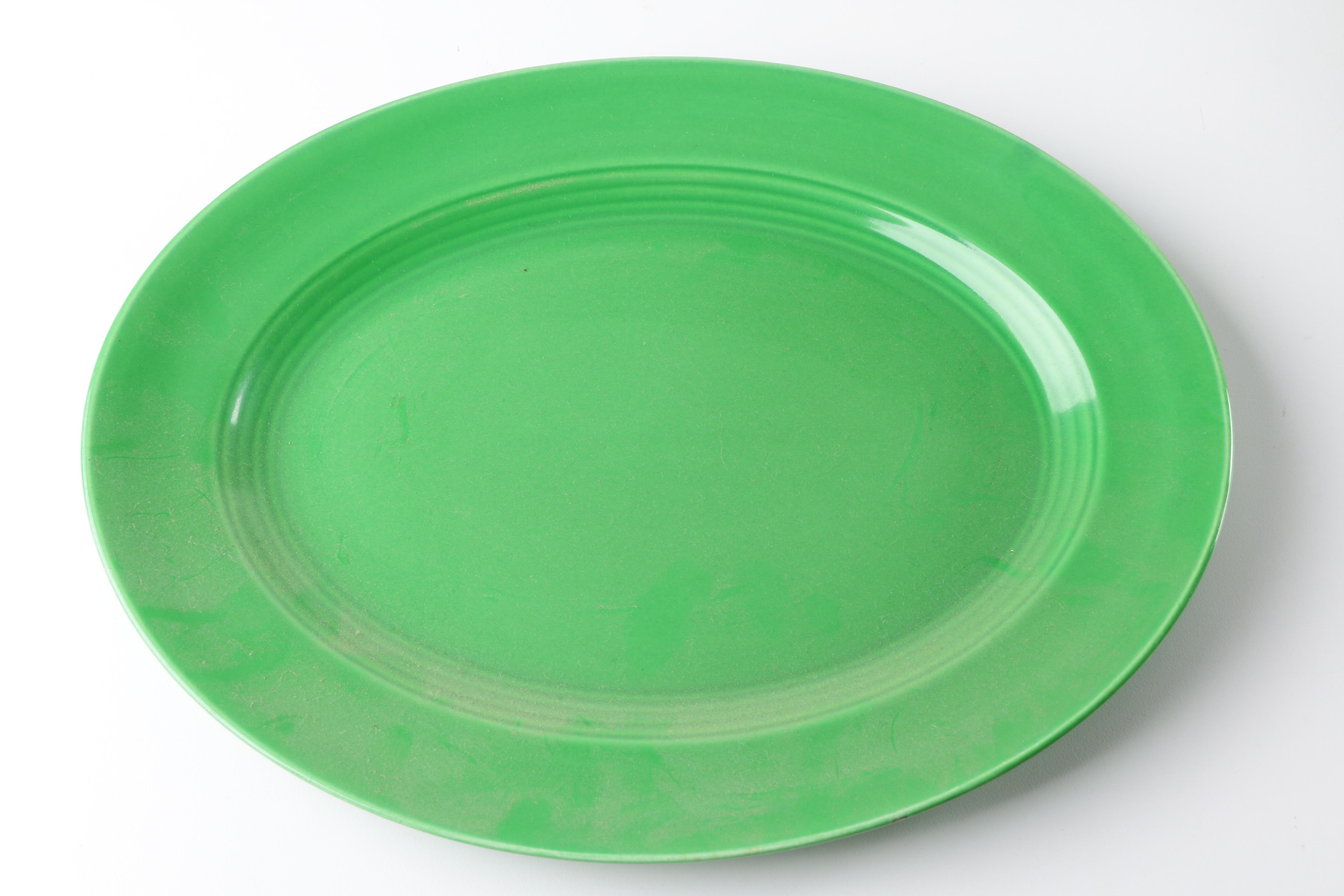 Vintage Homer Laughlin "Harlequin" Green Ceramic Tableware