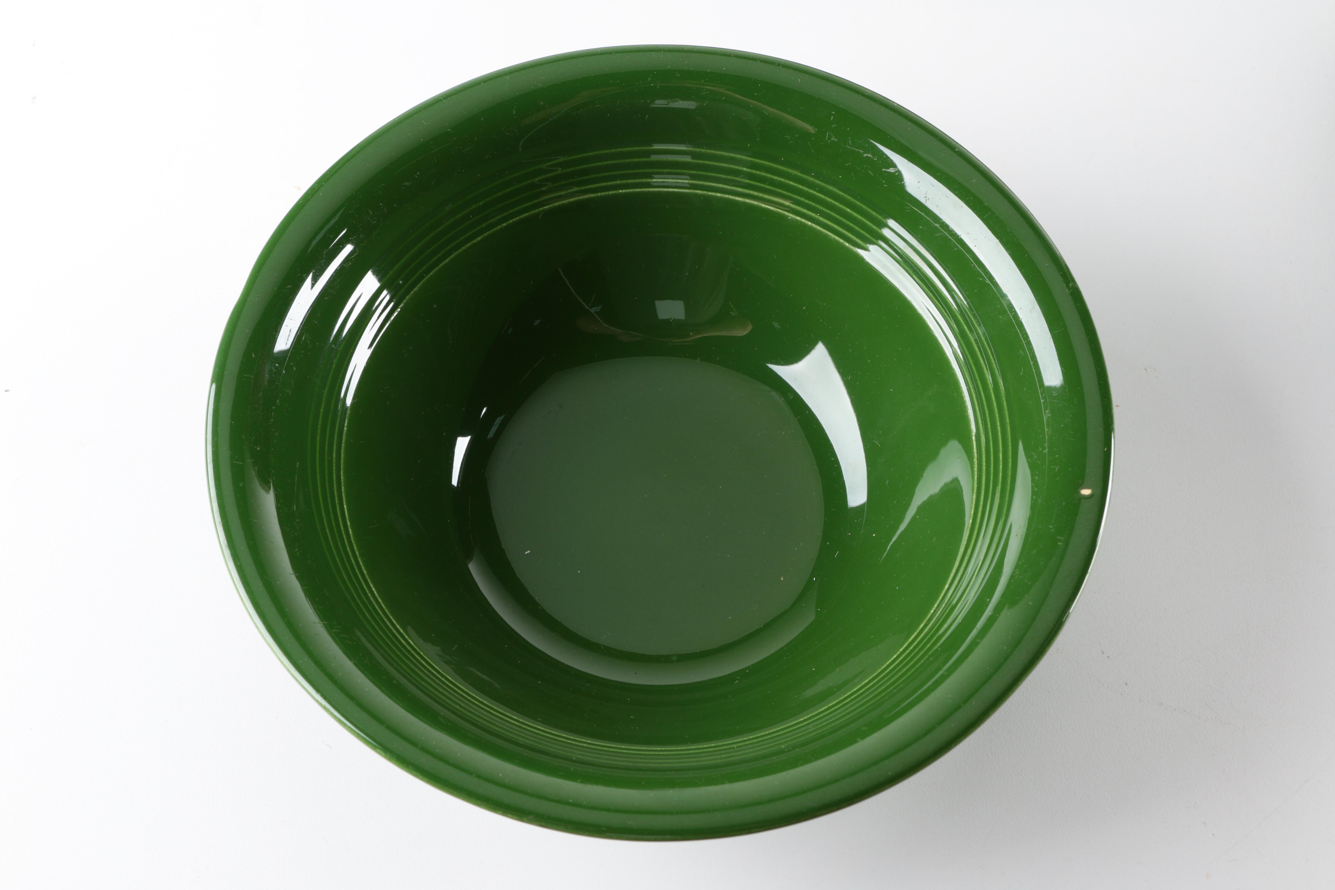 Vintage Homer Laughlin "Harlequin" Green Ceramic Tableware