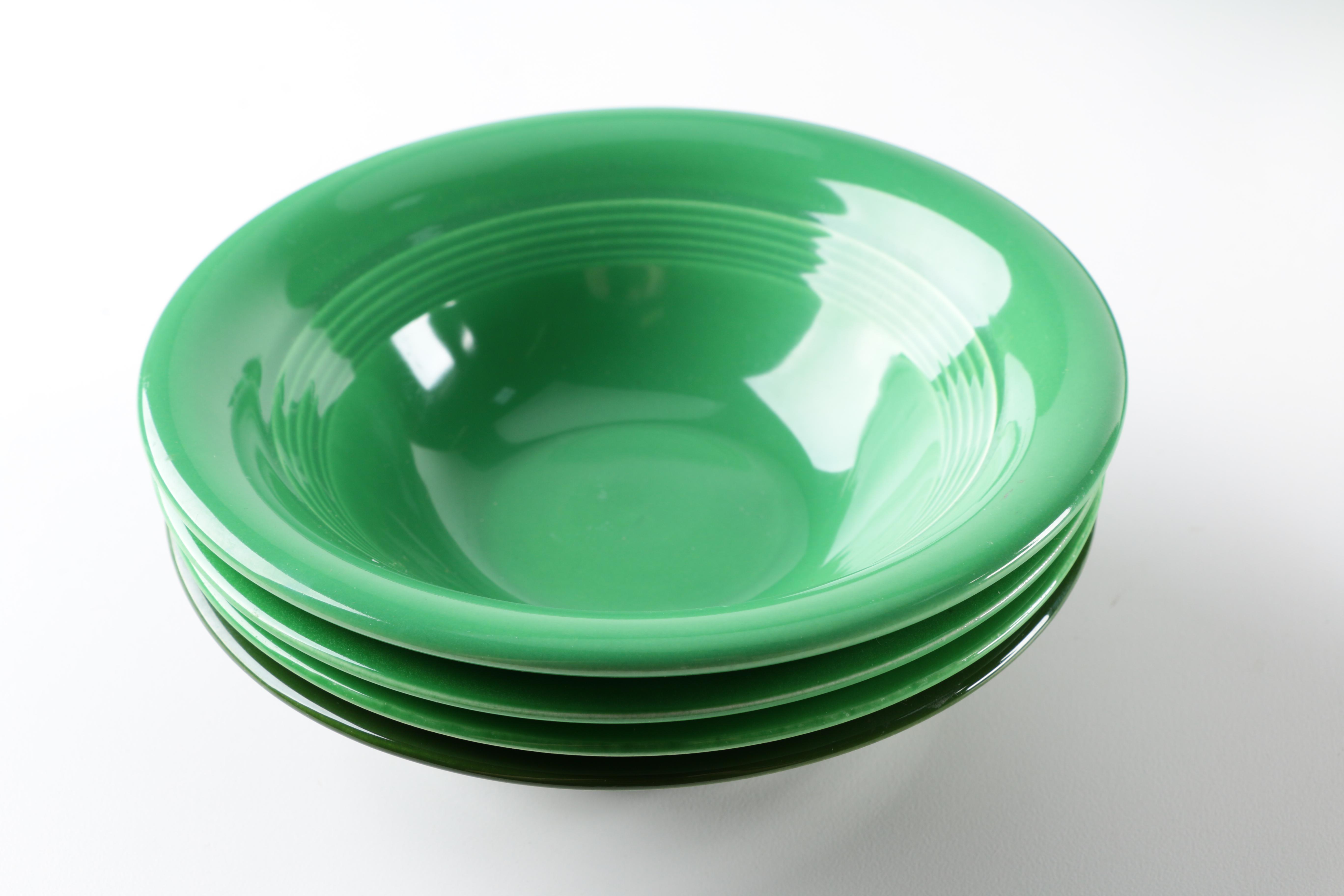 Vintage Homer Laughlin "Harlequin" Green Ceramic Tableware