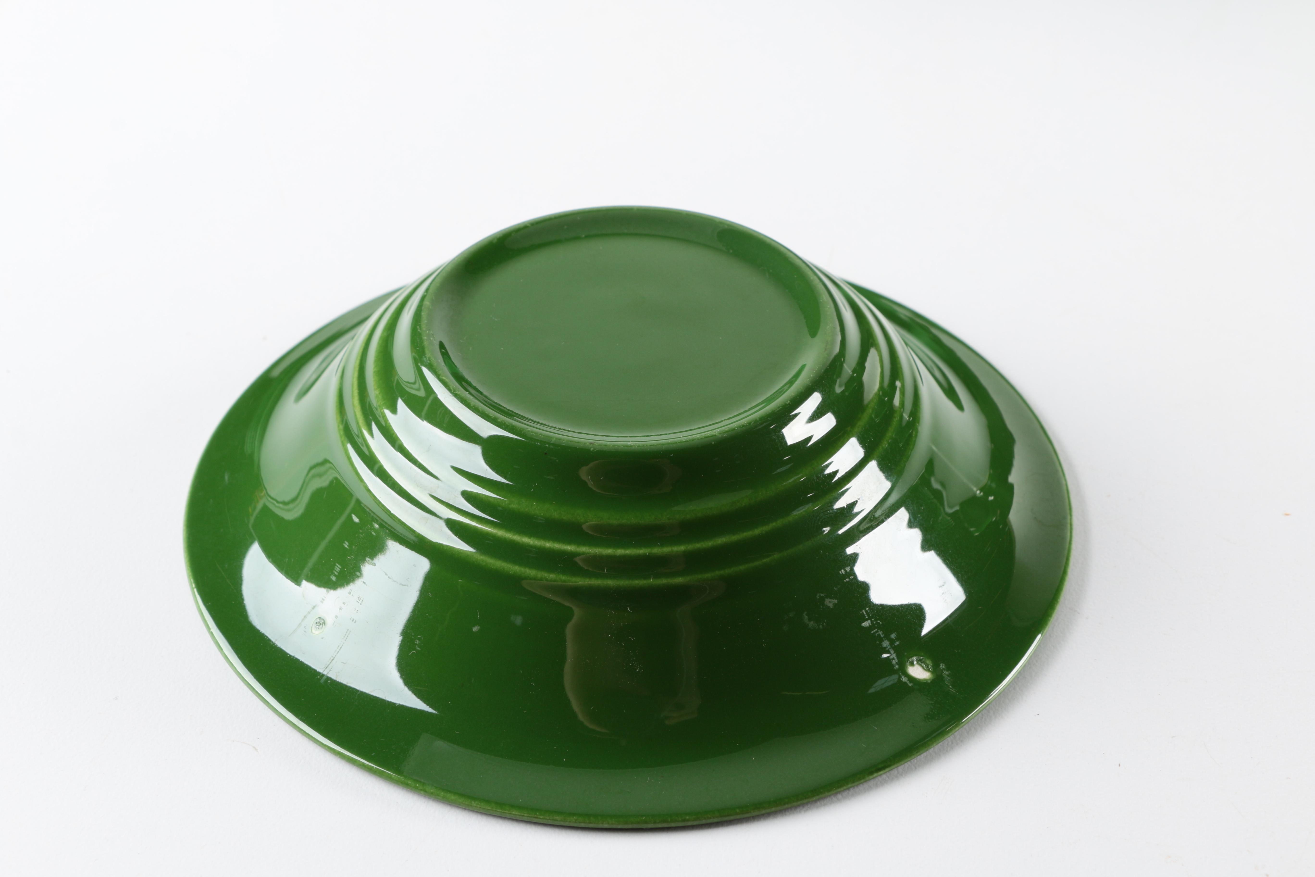 Vintage Homer Laughlin "Harlequin" Green Ceramic Tableware