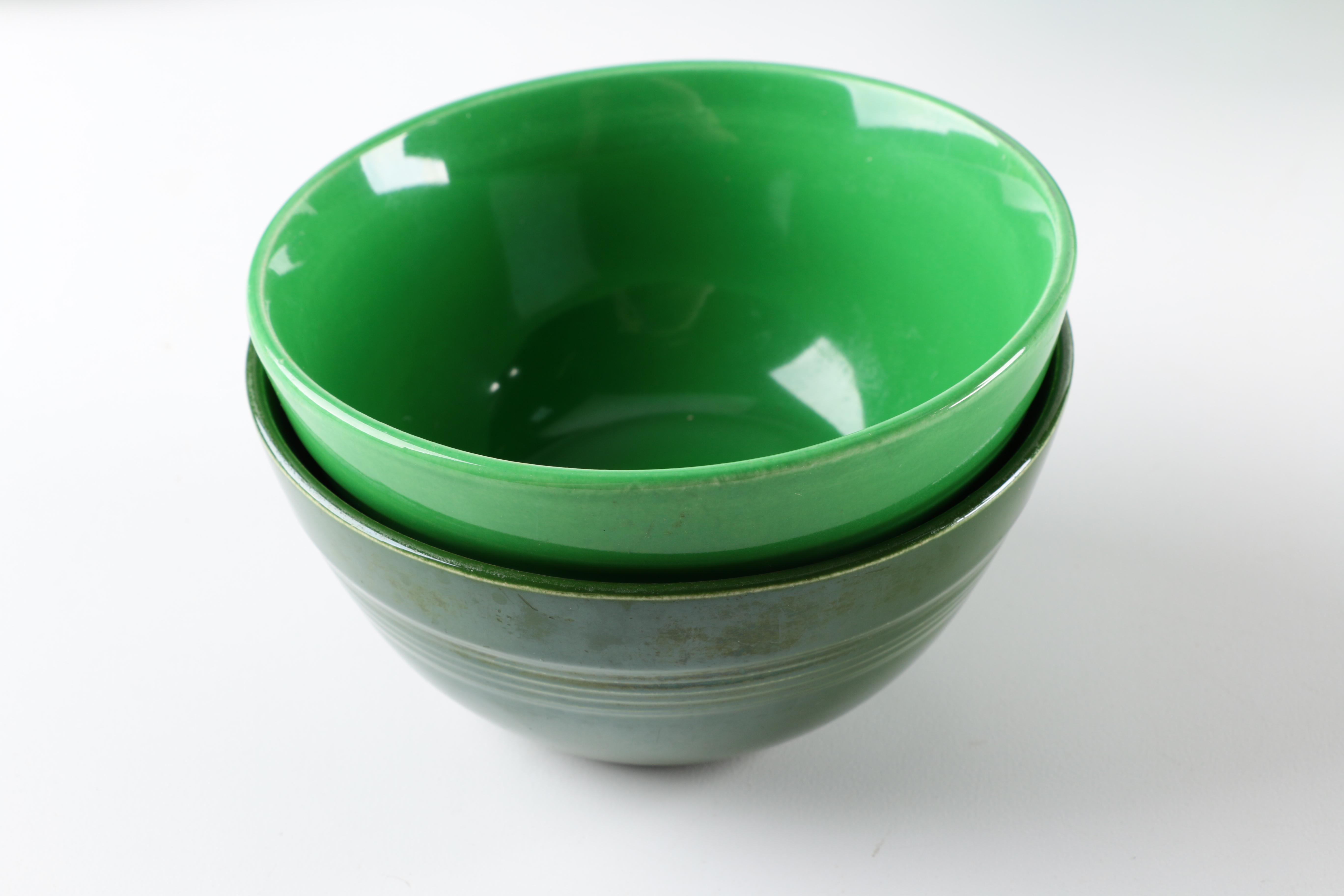 Vintage Homer Laughlin "Harlequin" Green Ceramic Tableware