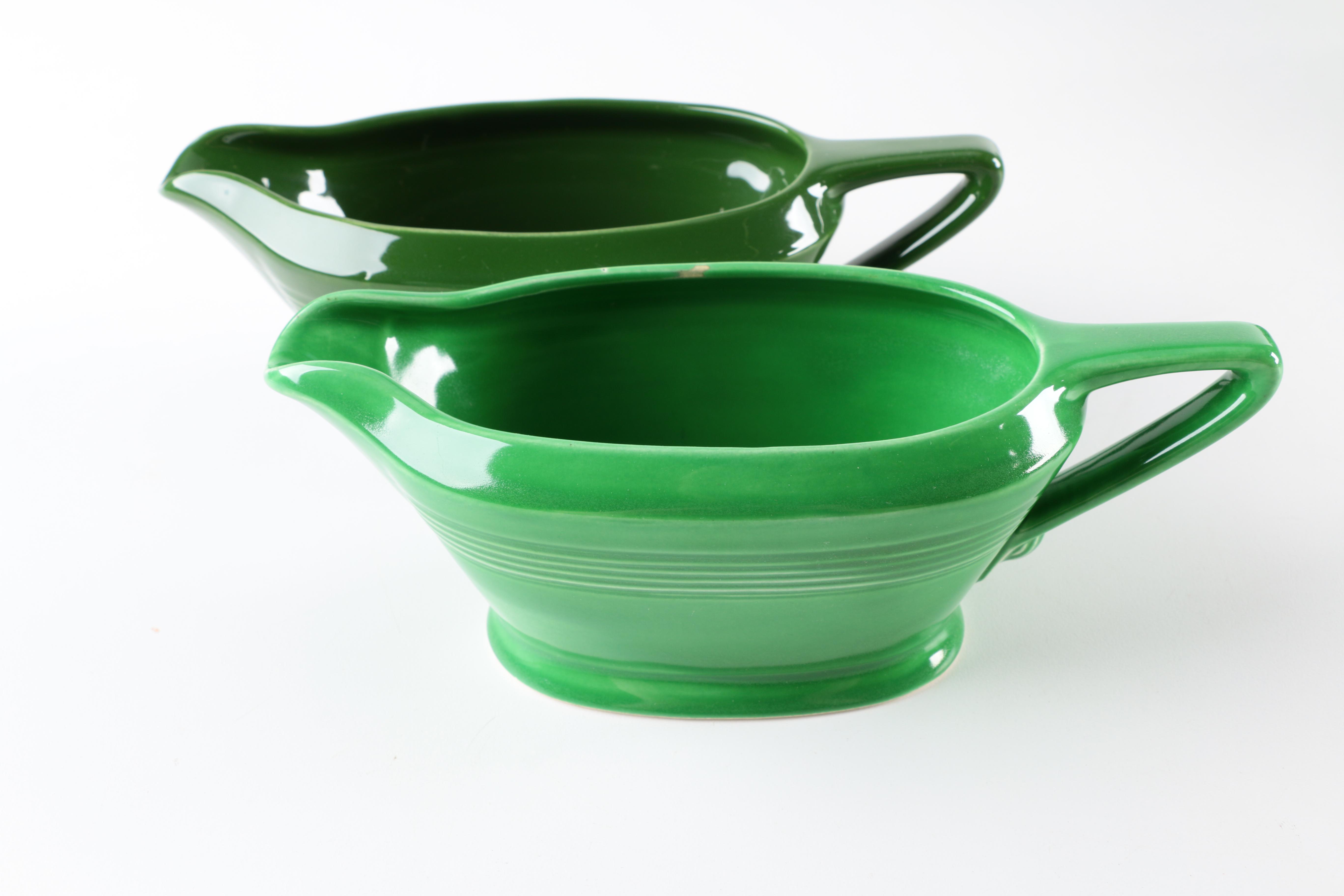 Vintage Homer Laughlin "Harlequin" Green Ceramic Tableware