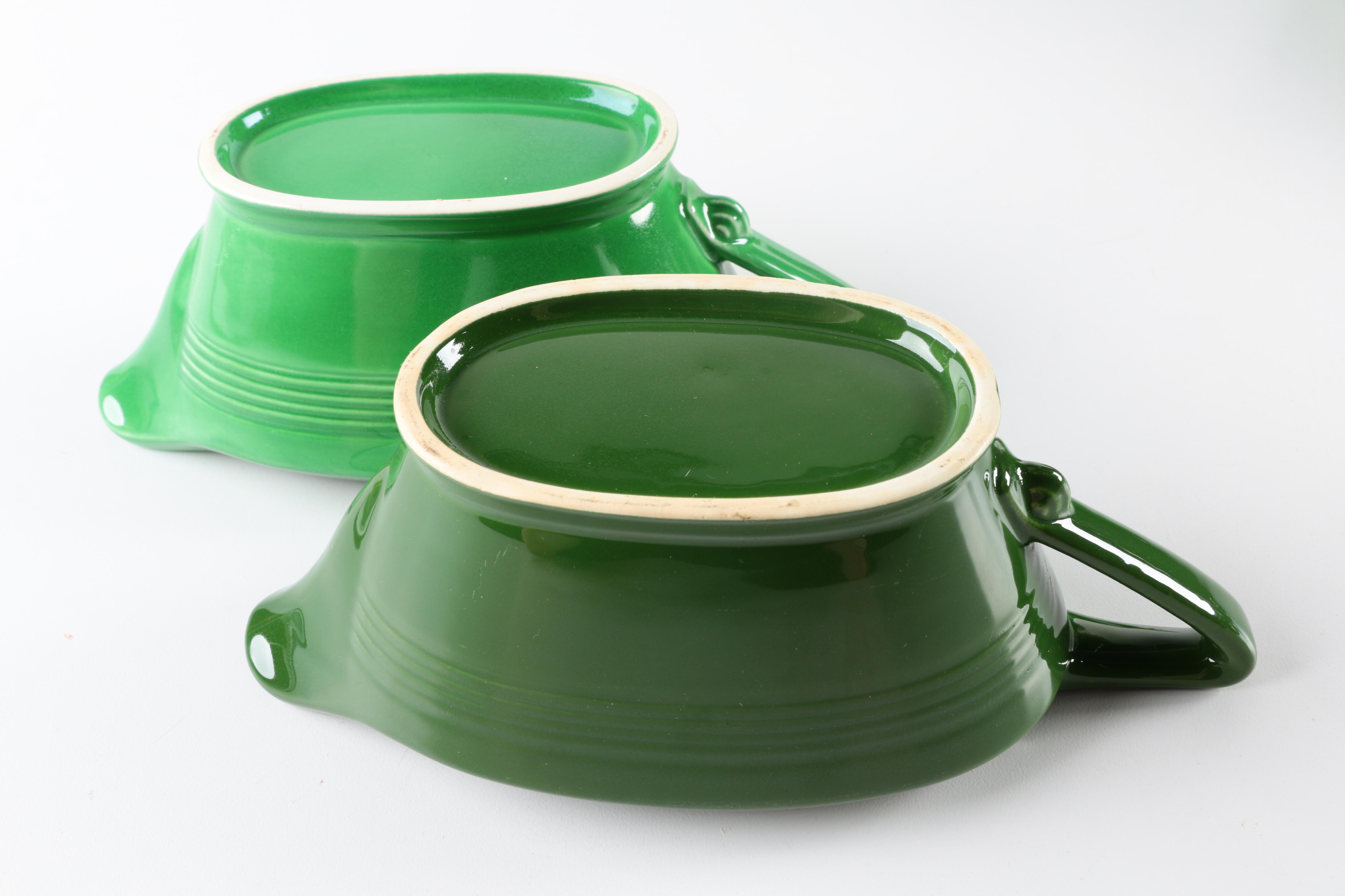 Vintage Homer Laughlin "Harlequin" Green Ceramic Tableware