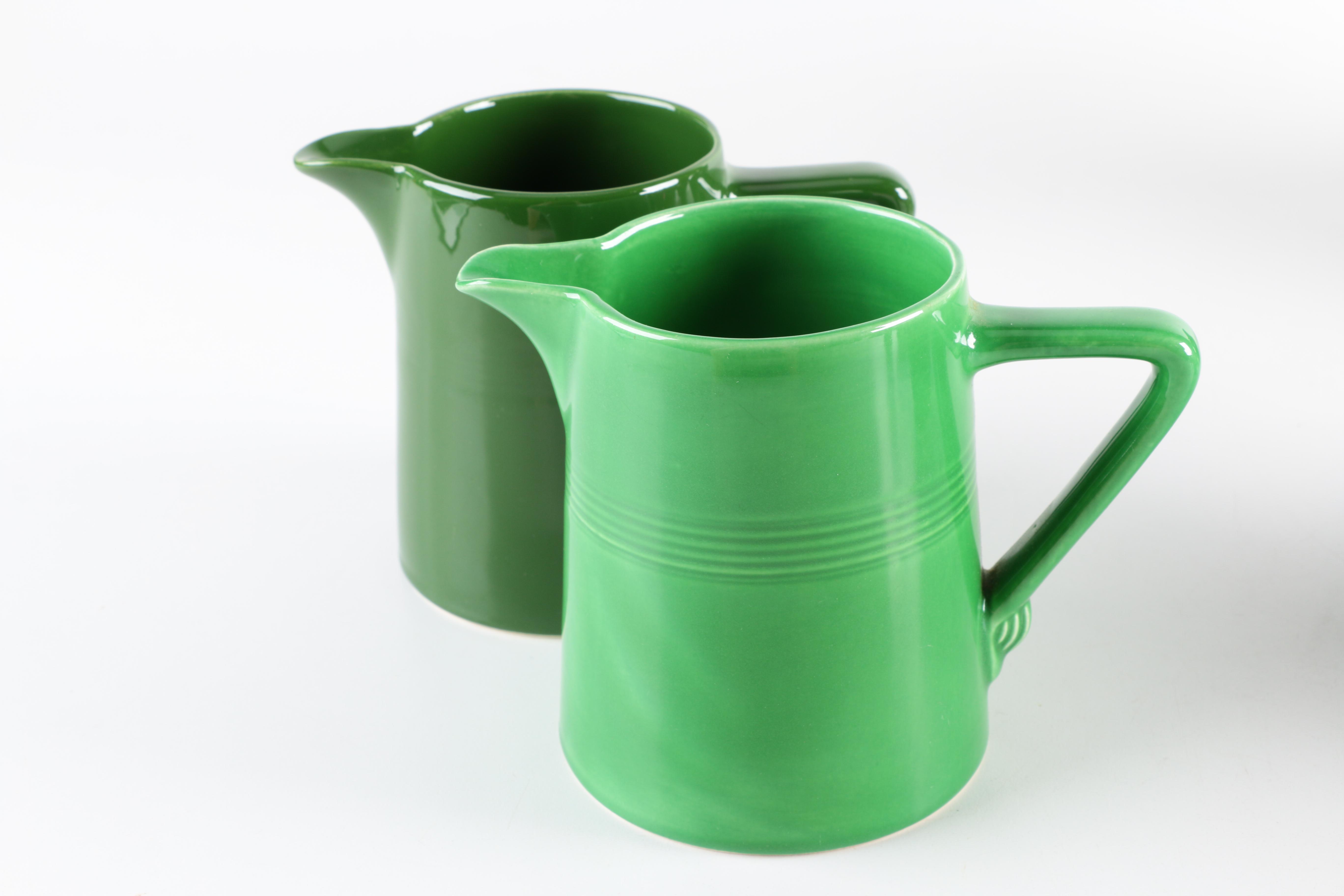 Vintage Homer Laughlin "Harlequin" Green Ceramic Tableware