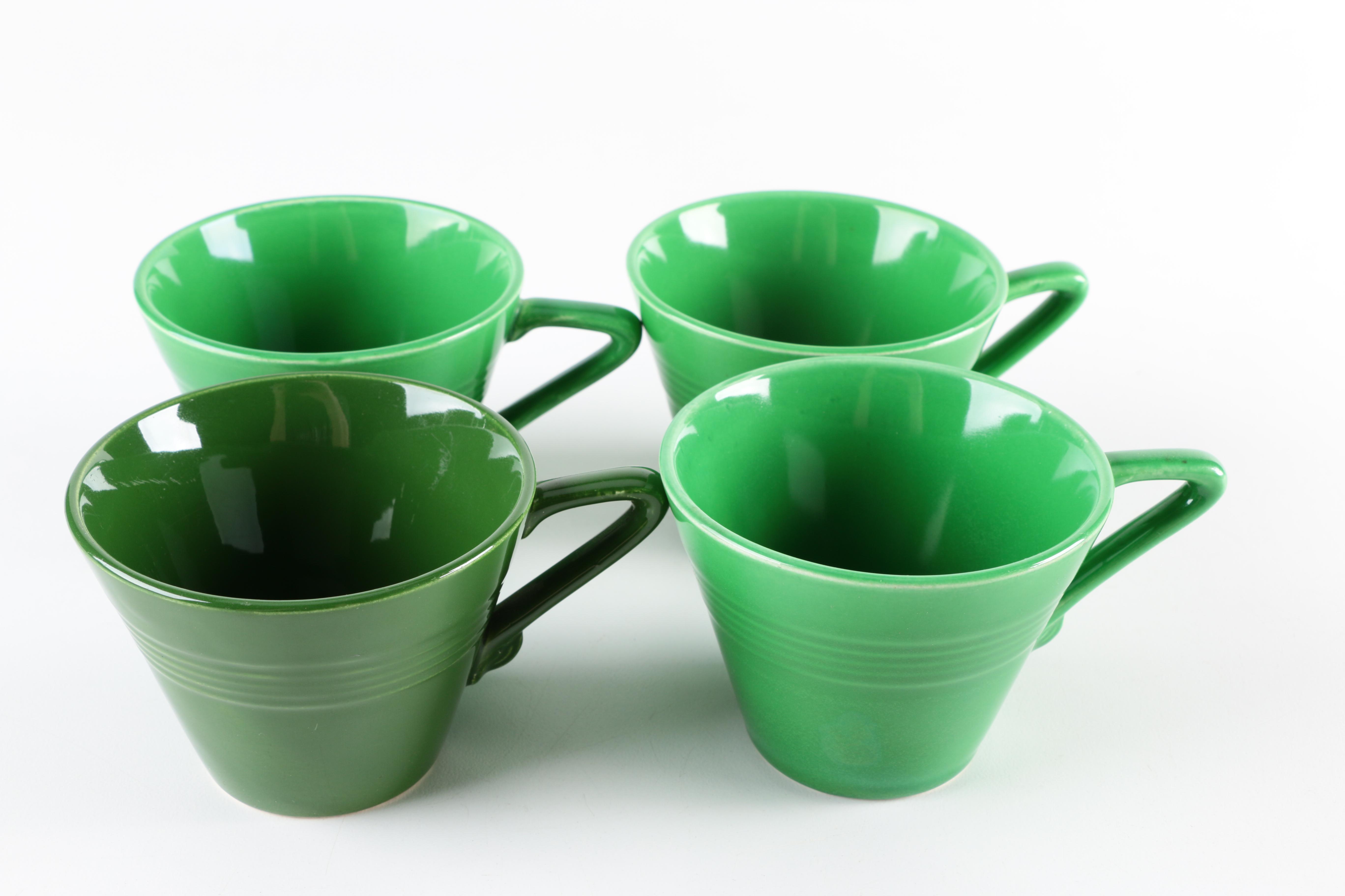 Vintage Homer Laughlin "Harlequin" Green Ceramic Tableware