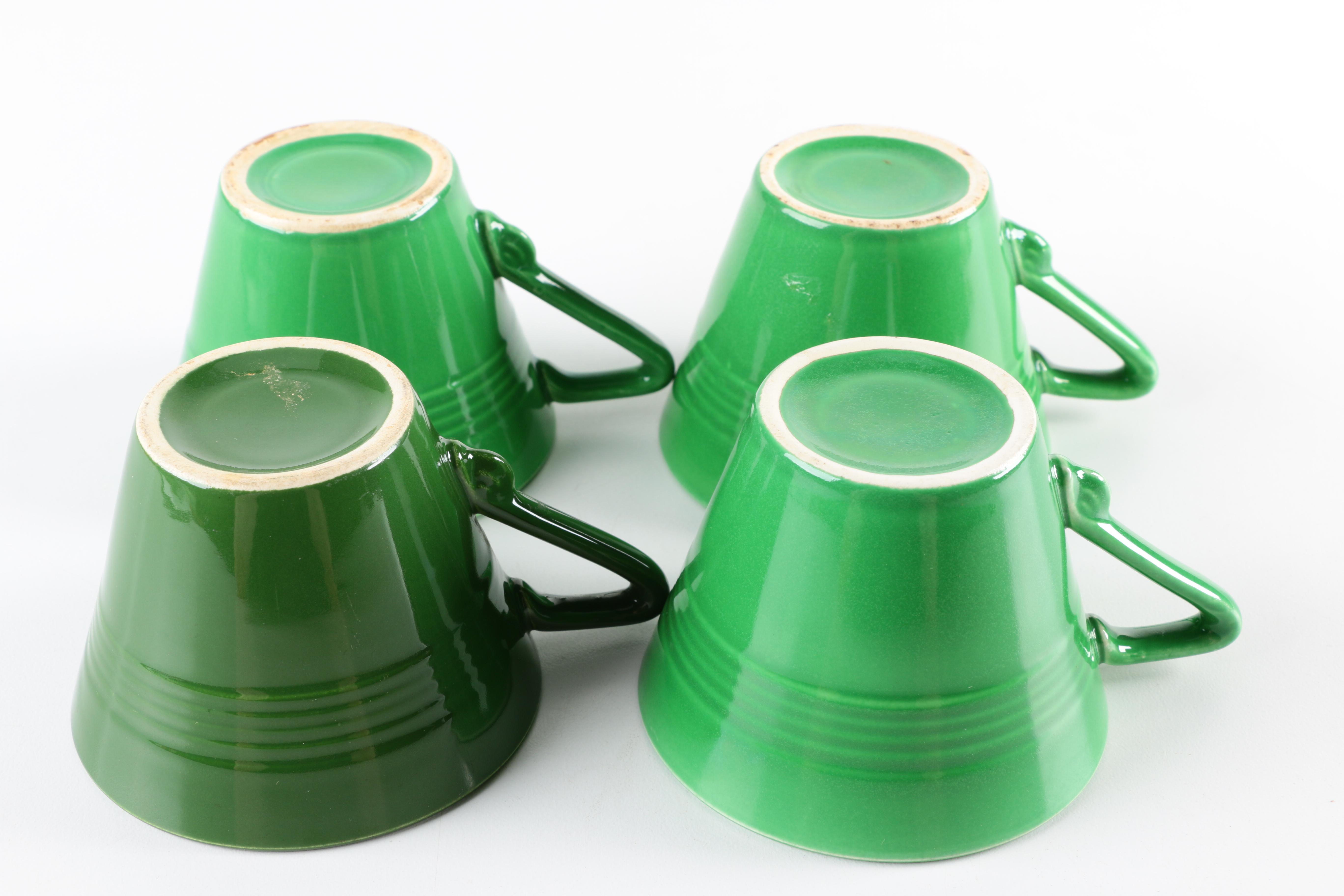 Vintage Homer Laughlin "Harlequin" Green Ceramic Tableware