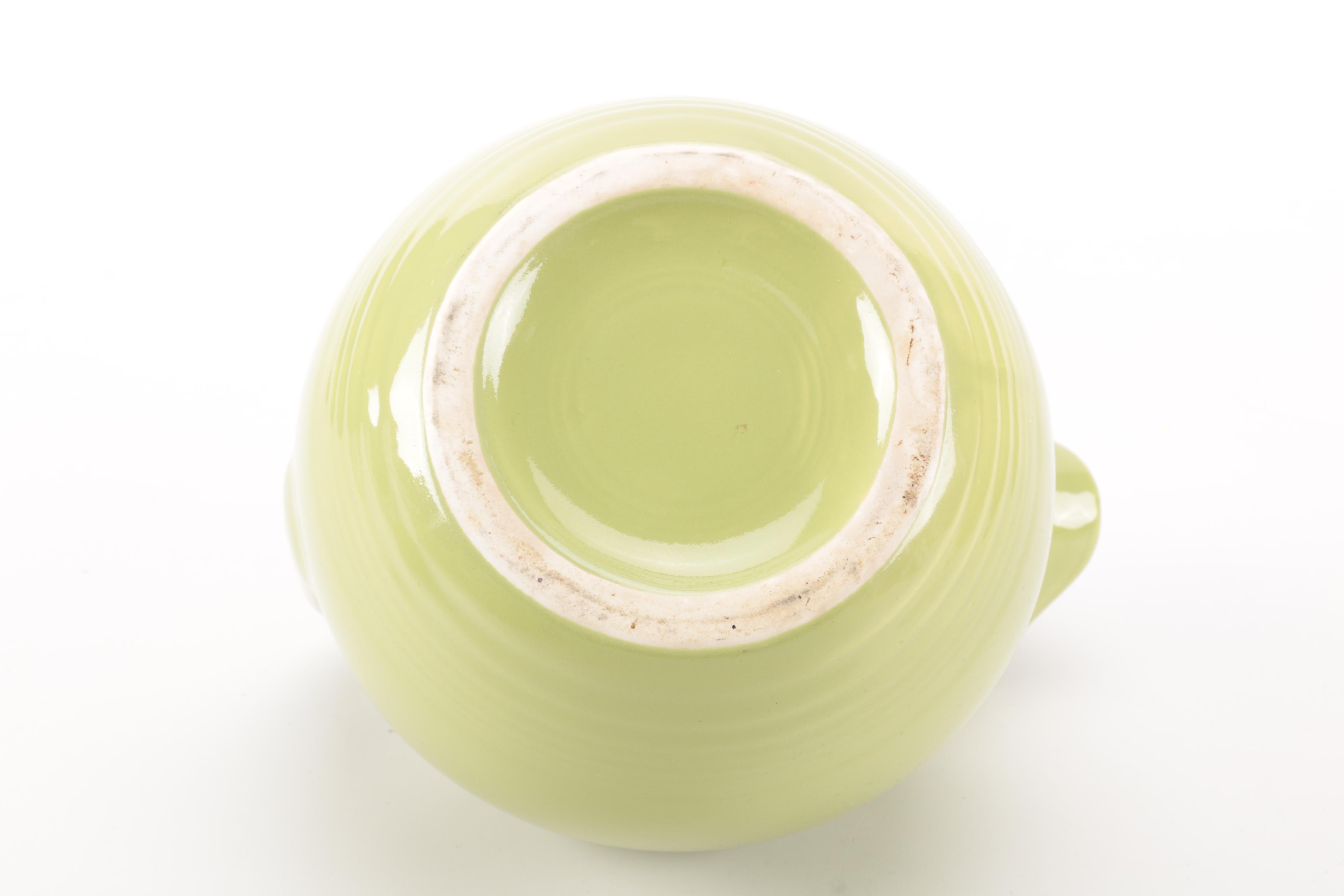 Set of Homer Laughlin Vintage Harlequin Chartreuse China