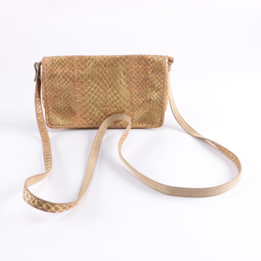 Donna Karan New York Snakeskin Crossbody Bag