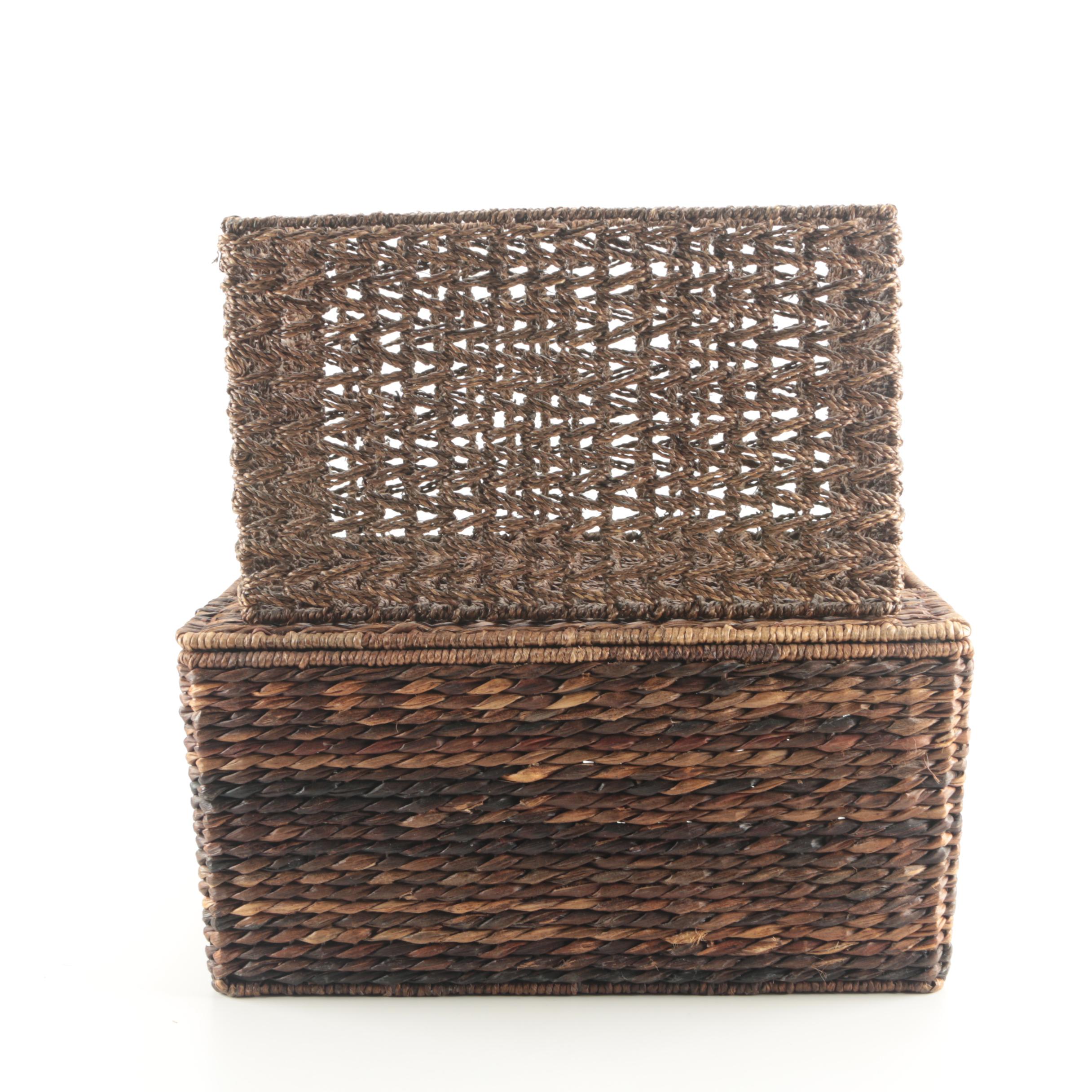 Woven Wicker Storage Baskets