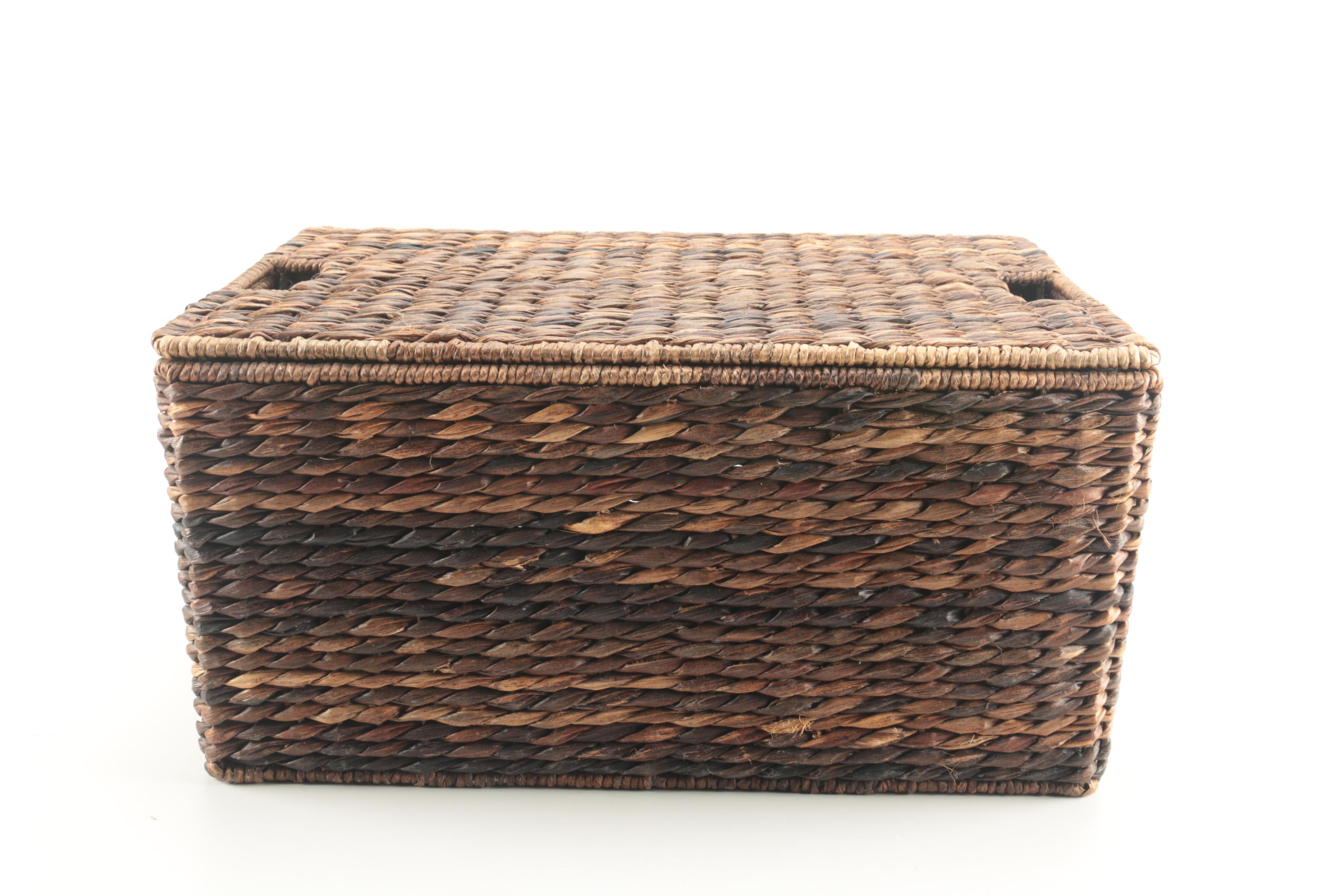 Woven Wicker Storage Baskets