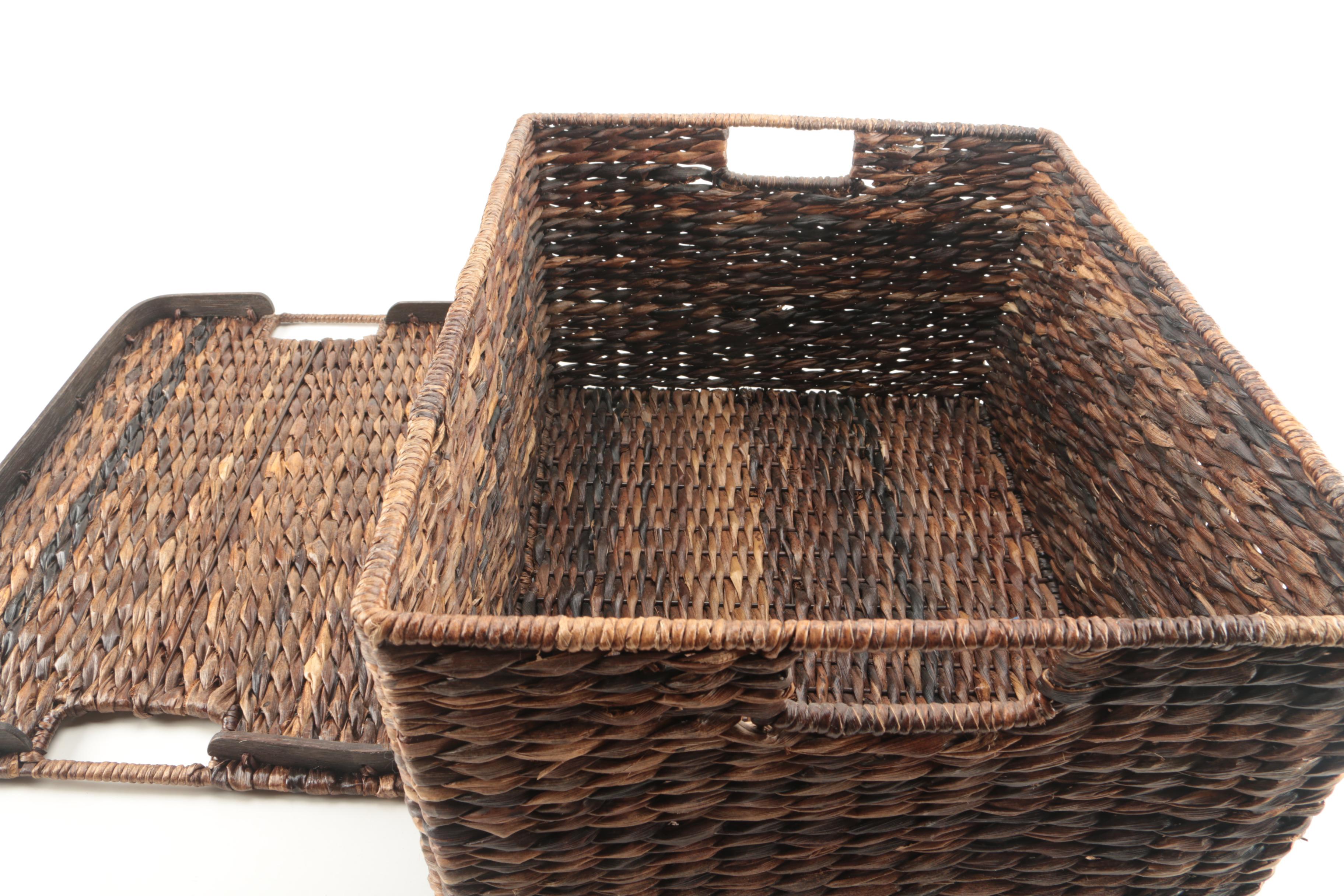 Woven Wicker Storage Baskets