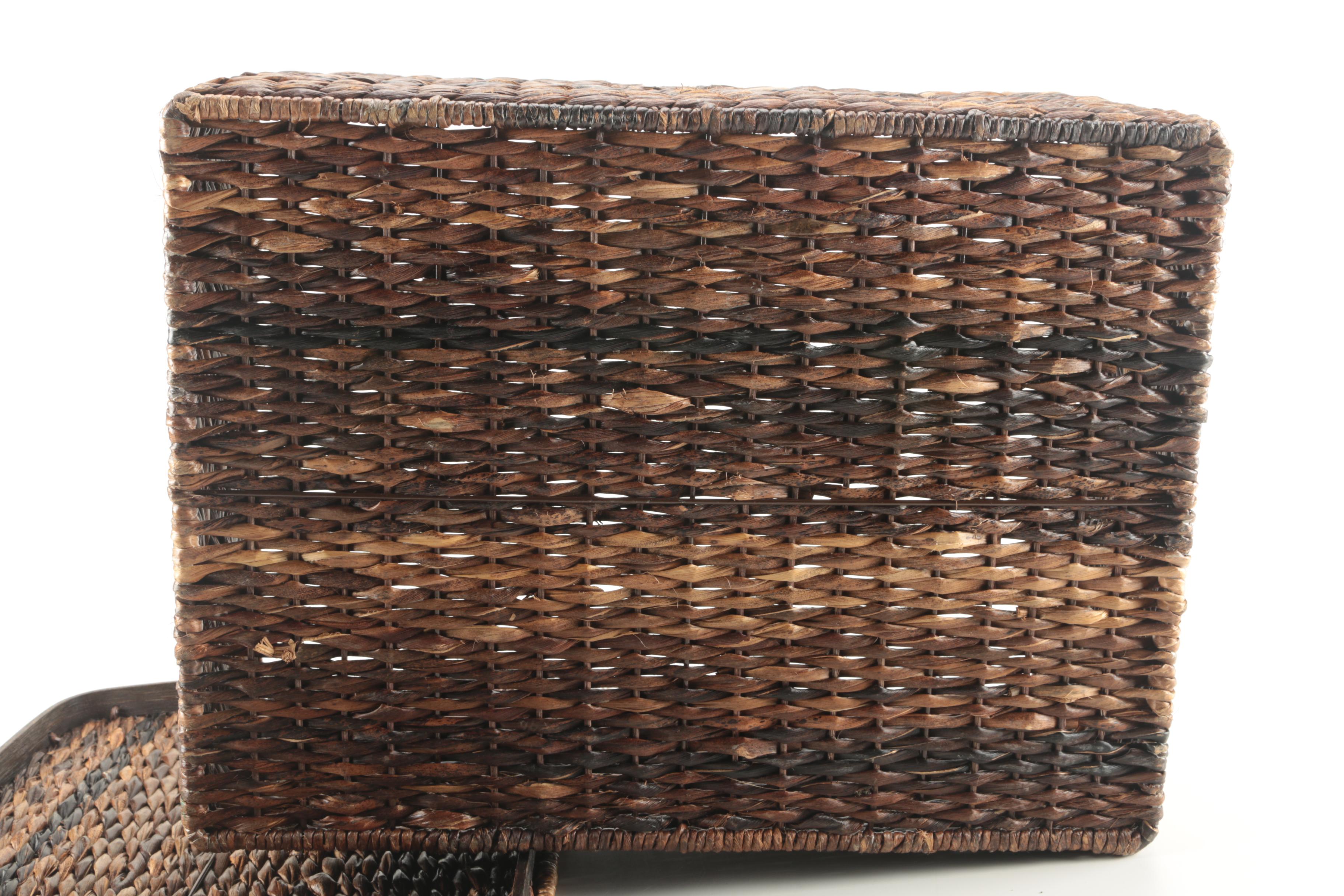 Woven Wicker Storage Baskets