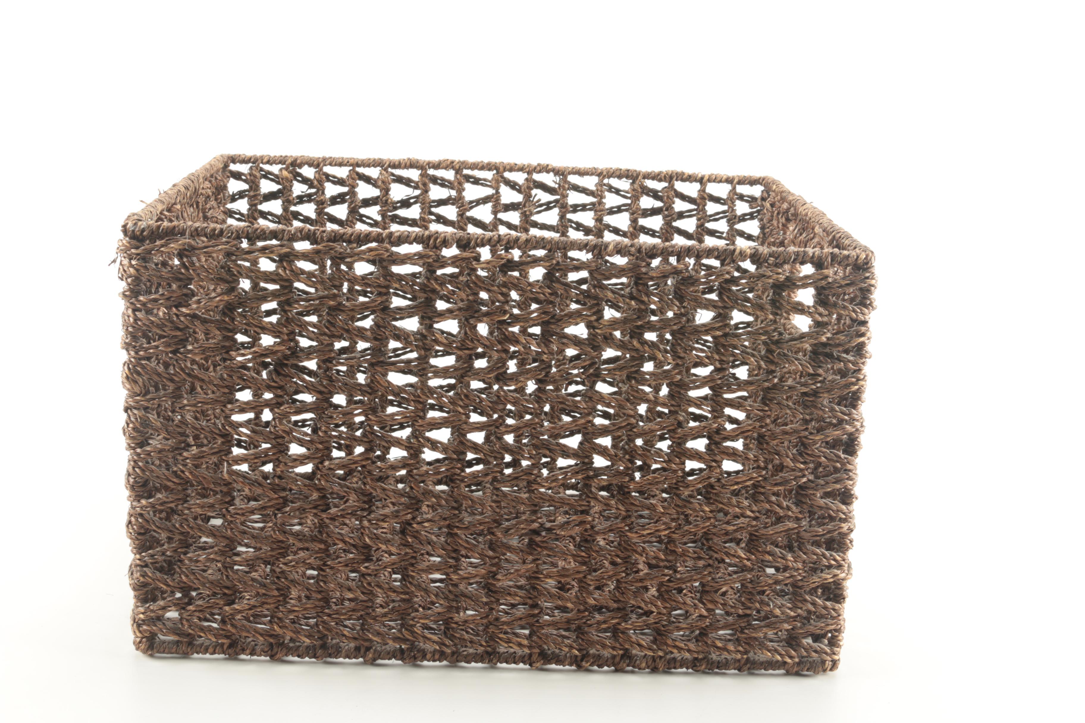 Woven Wicker Storage Baskets