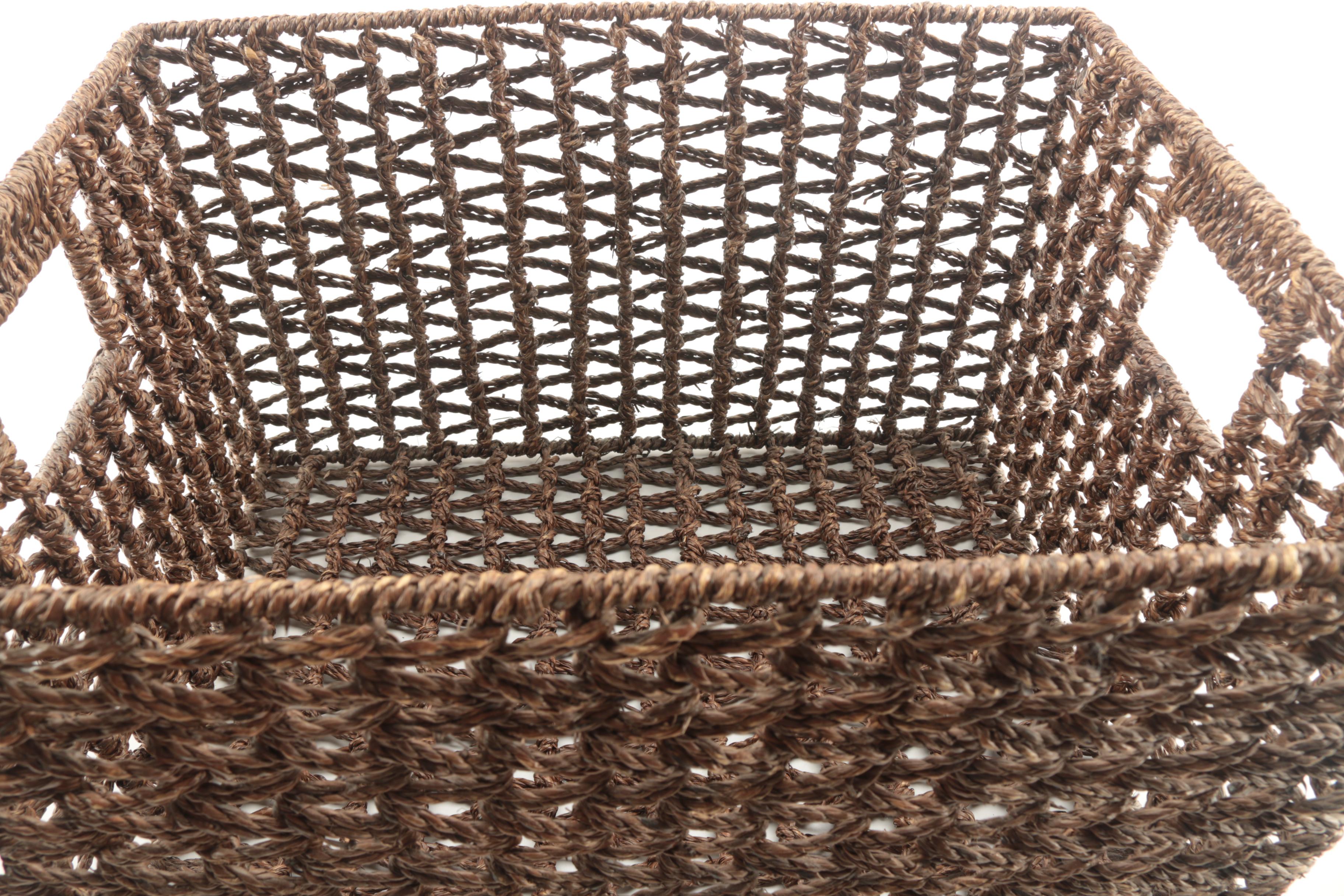 Woven Wicker Storage Baskets