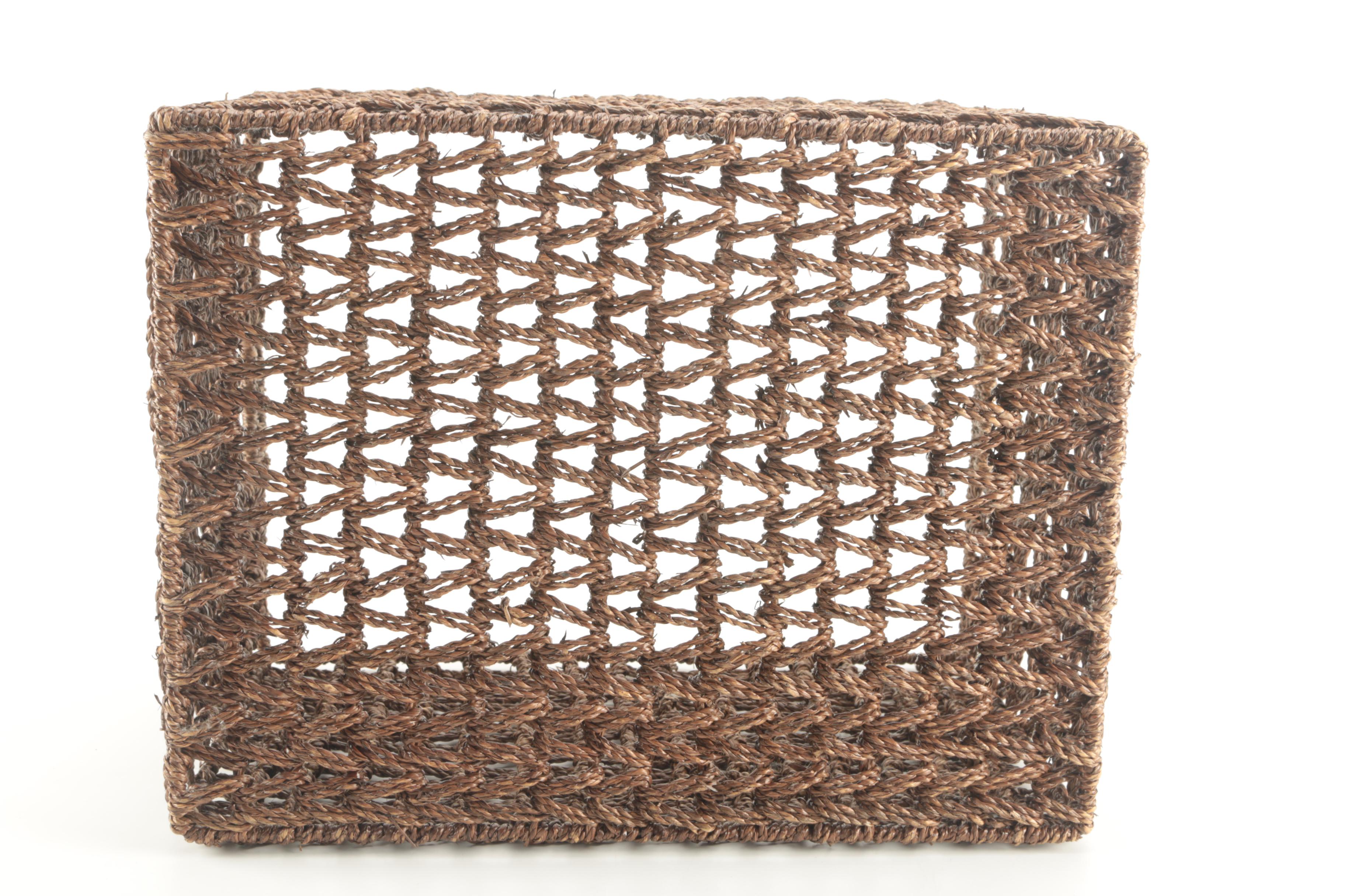 Woven Wicker Storage Baskets