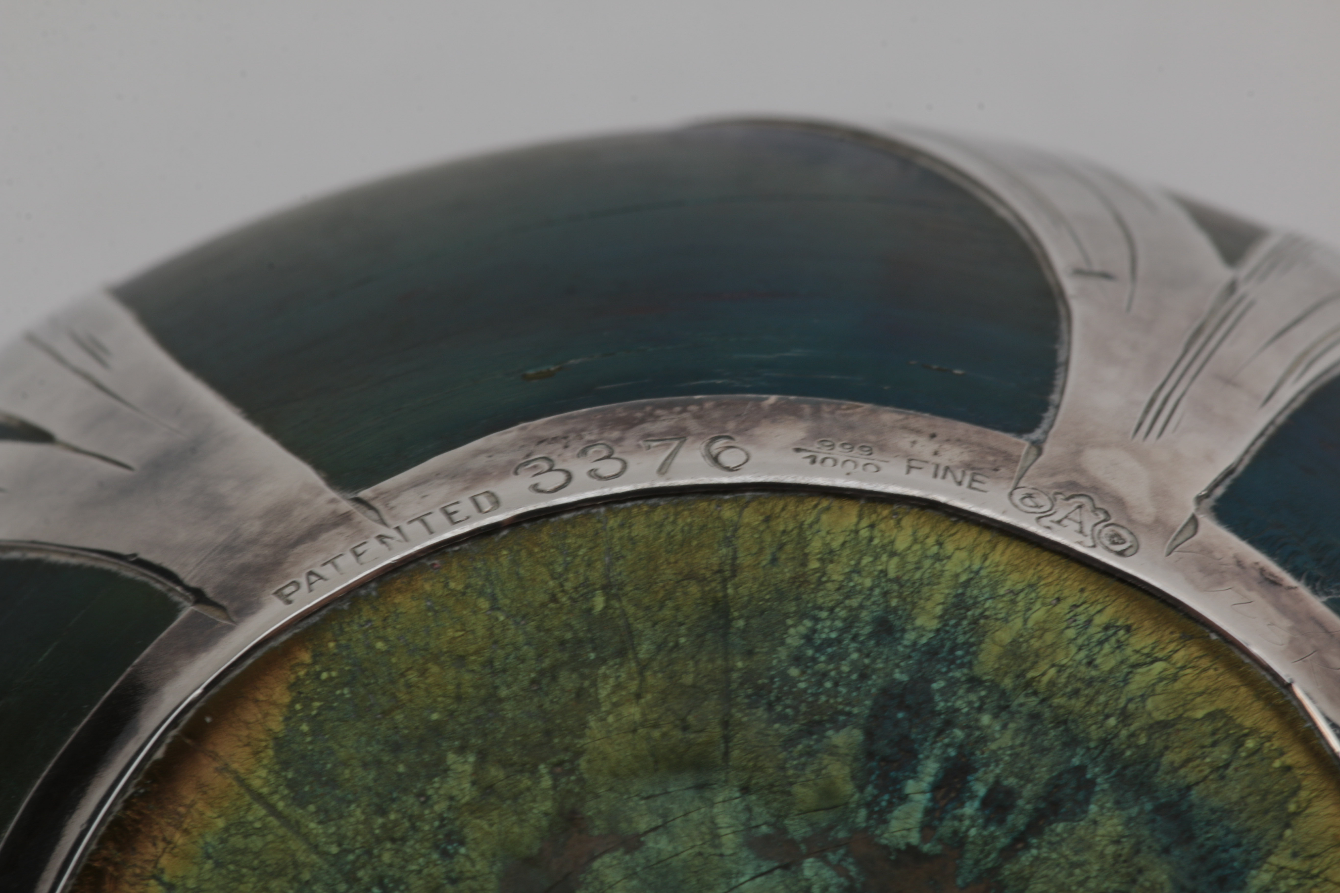 Art Nouveau Favrile Glass Bud Vase with Sterling Silver Overlay