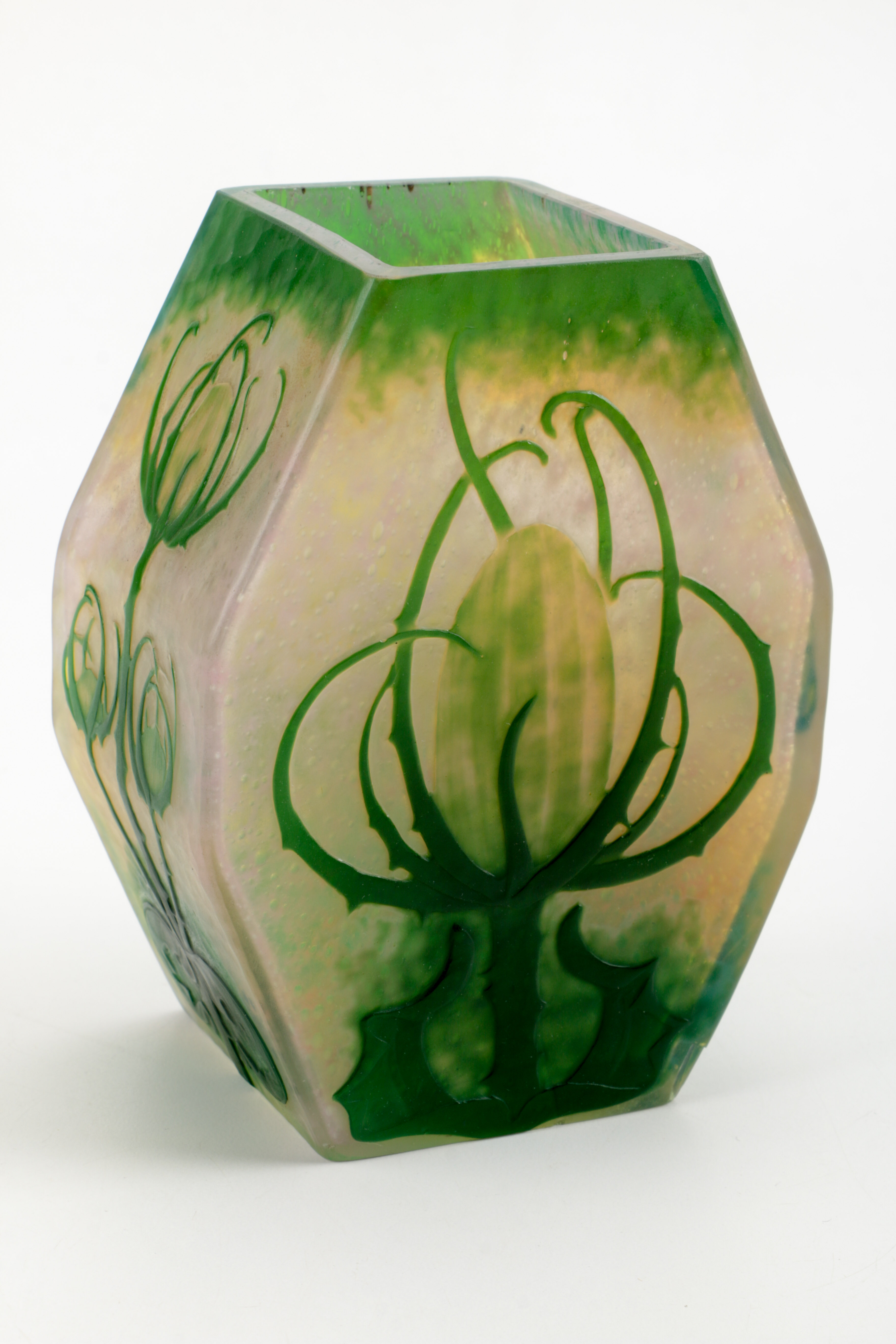 Circa 1900 Signed "Daum Nancy" Art Nouveau Cameo Glass Vase