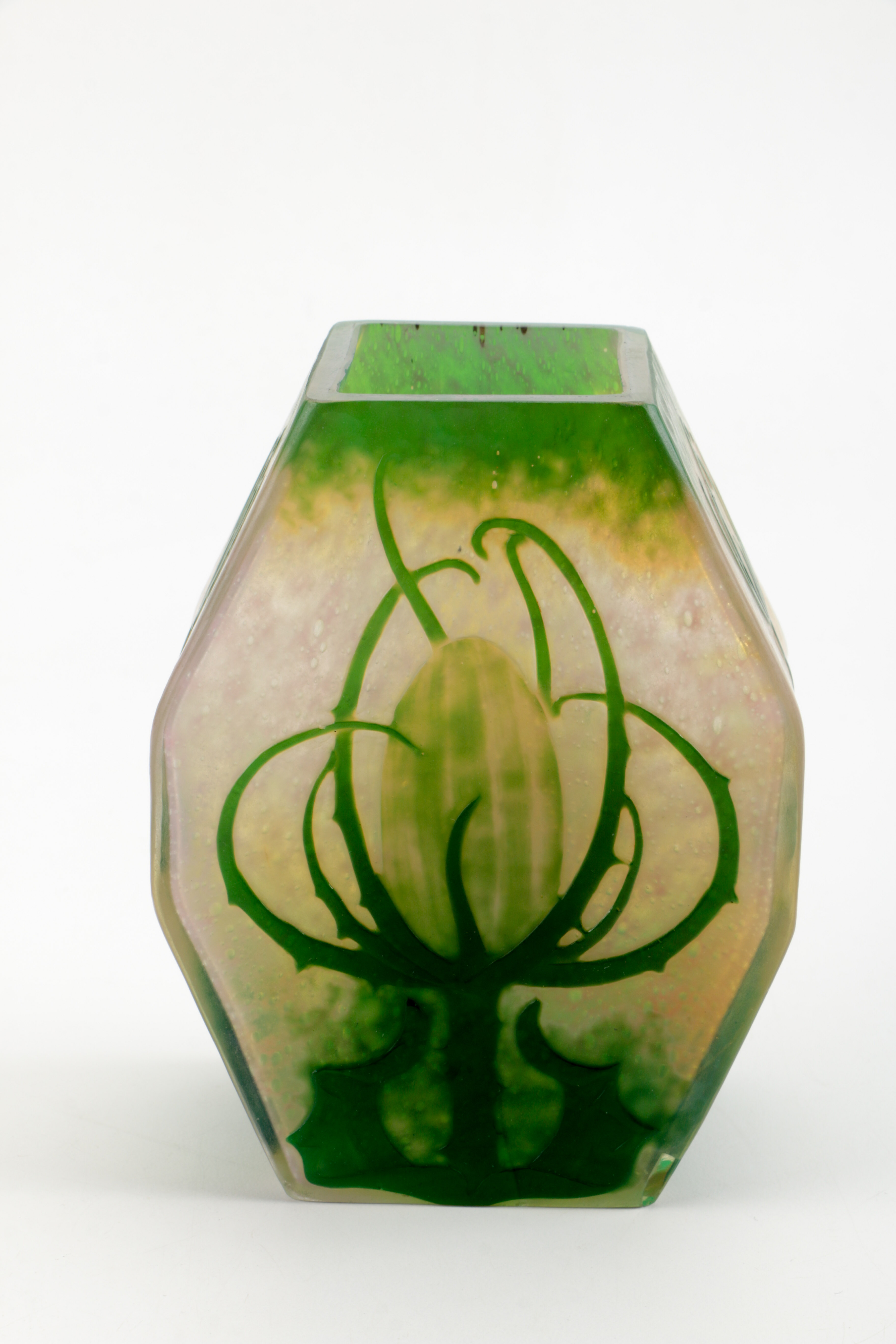 Circa 1900 Signed "Daum Nancy" Art Nouveau Cameo Glass Vase