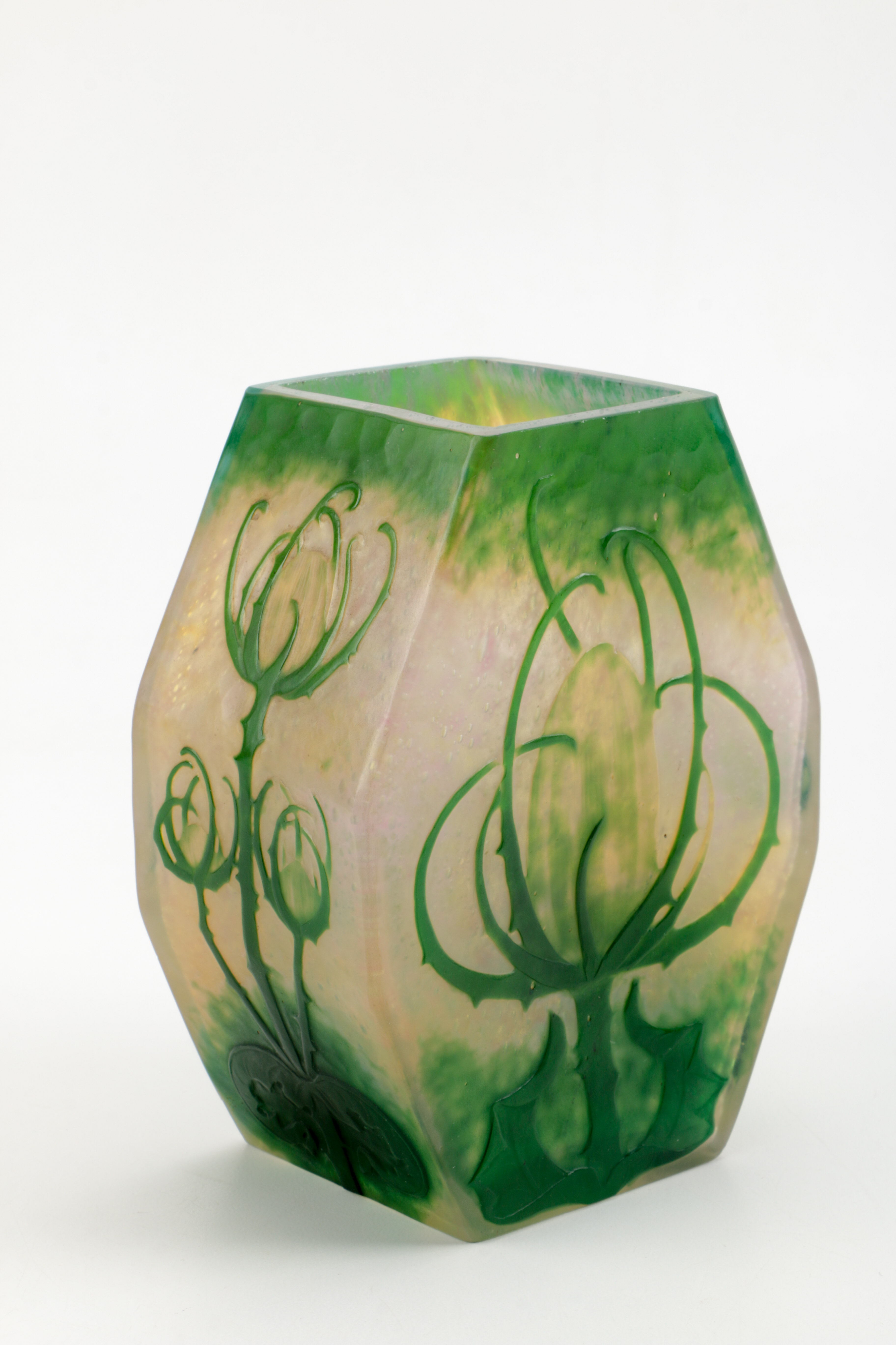 Circa 1900 Signed "Daum Nancy" Art Nouveau Cameo Glass Vase