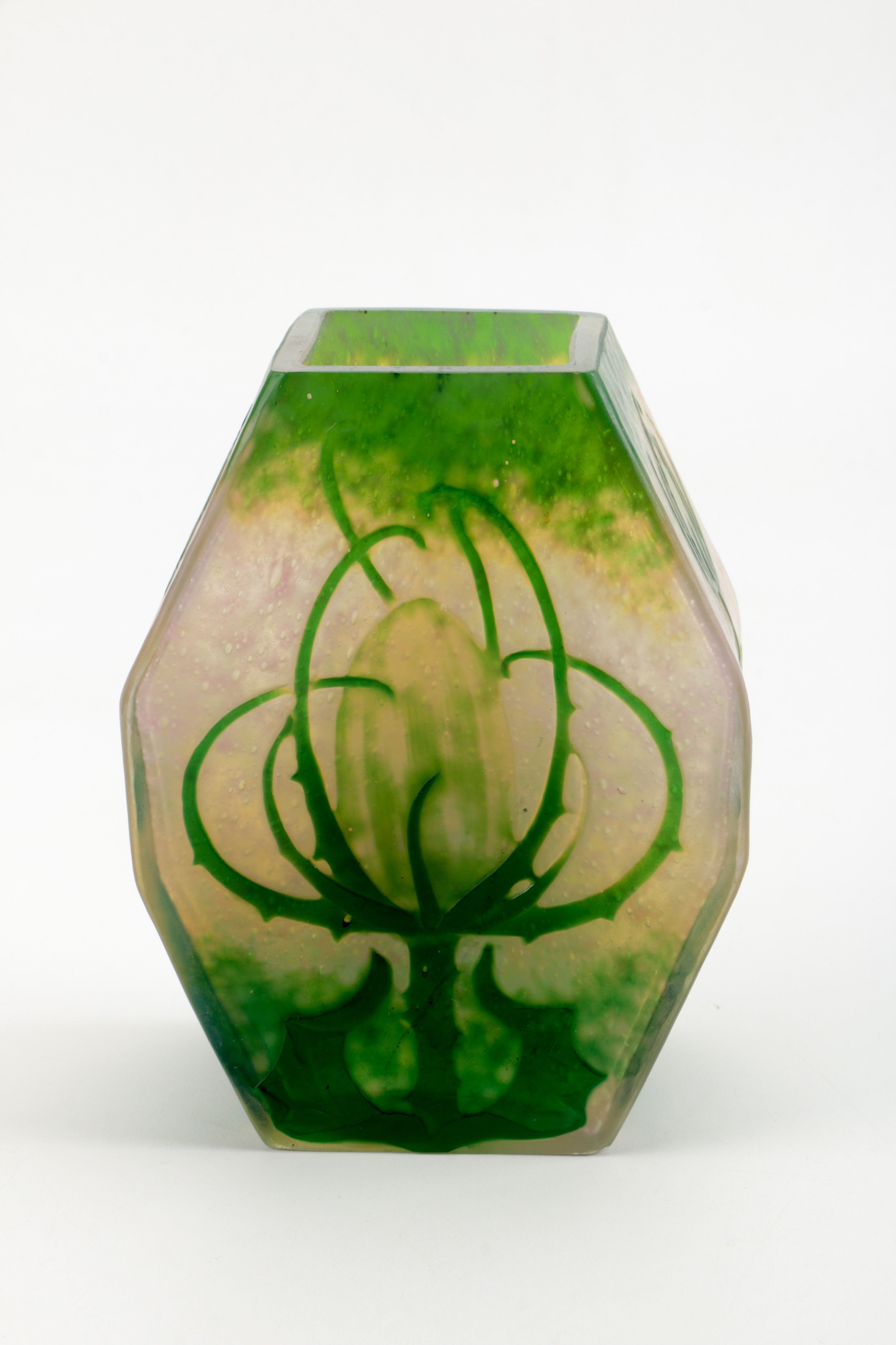 Circa 1900 Signed "Daum Nancy" Art Nouveau Cameo Glass Vase