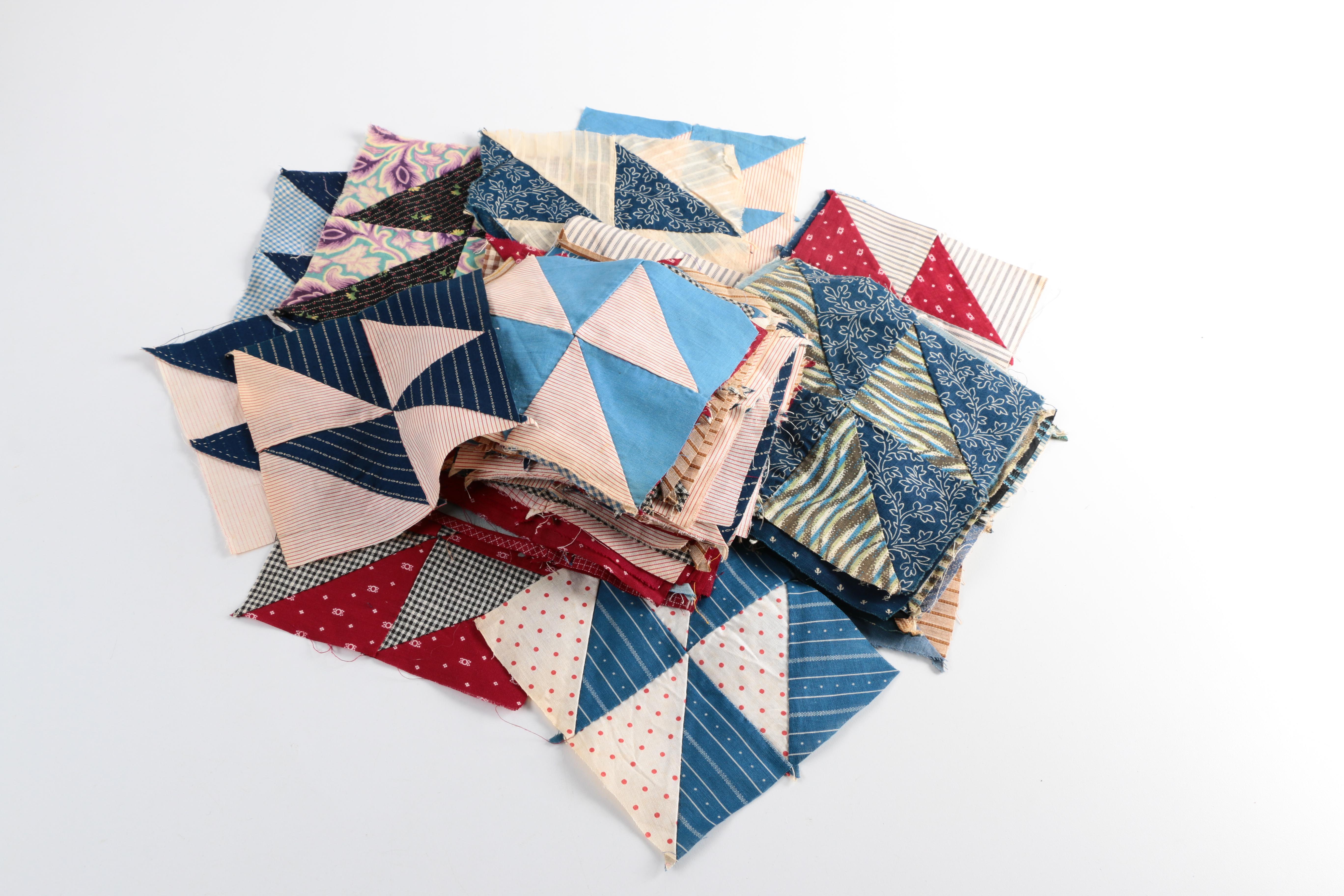 Antique "Wild Geese" Block Quilt Pieces