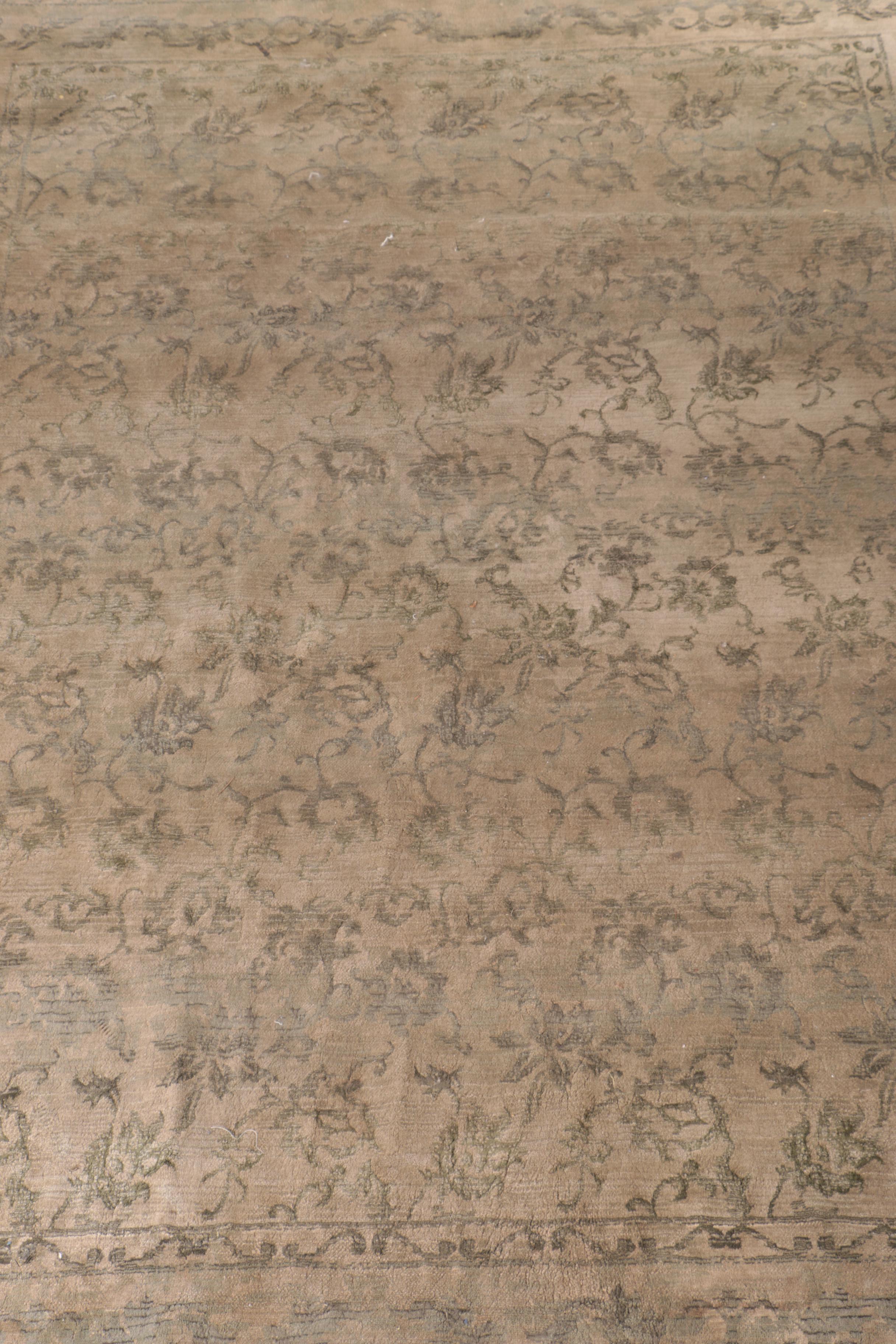 Power-Loomed Floral Area Rug