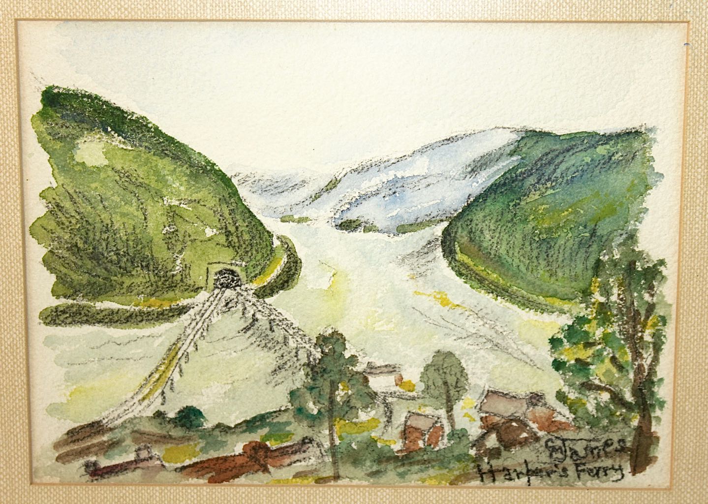 Collection of C.M. James "Harper's Ferry" Watercolor Paintings