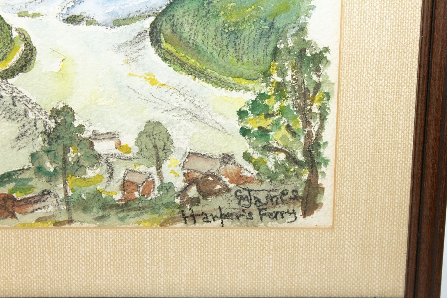 Collection of C.M. James "Harper's Ferry" Watercolor Paintings