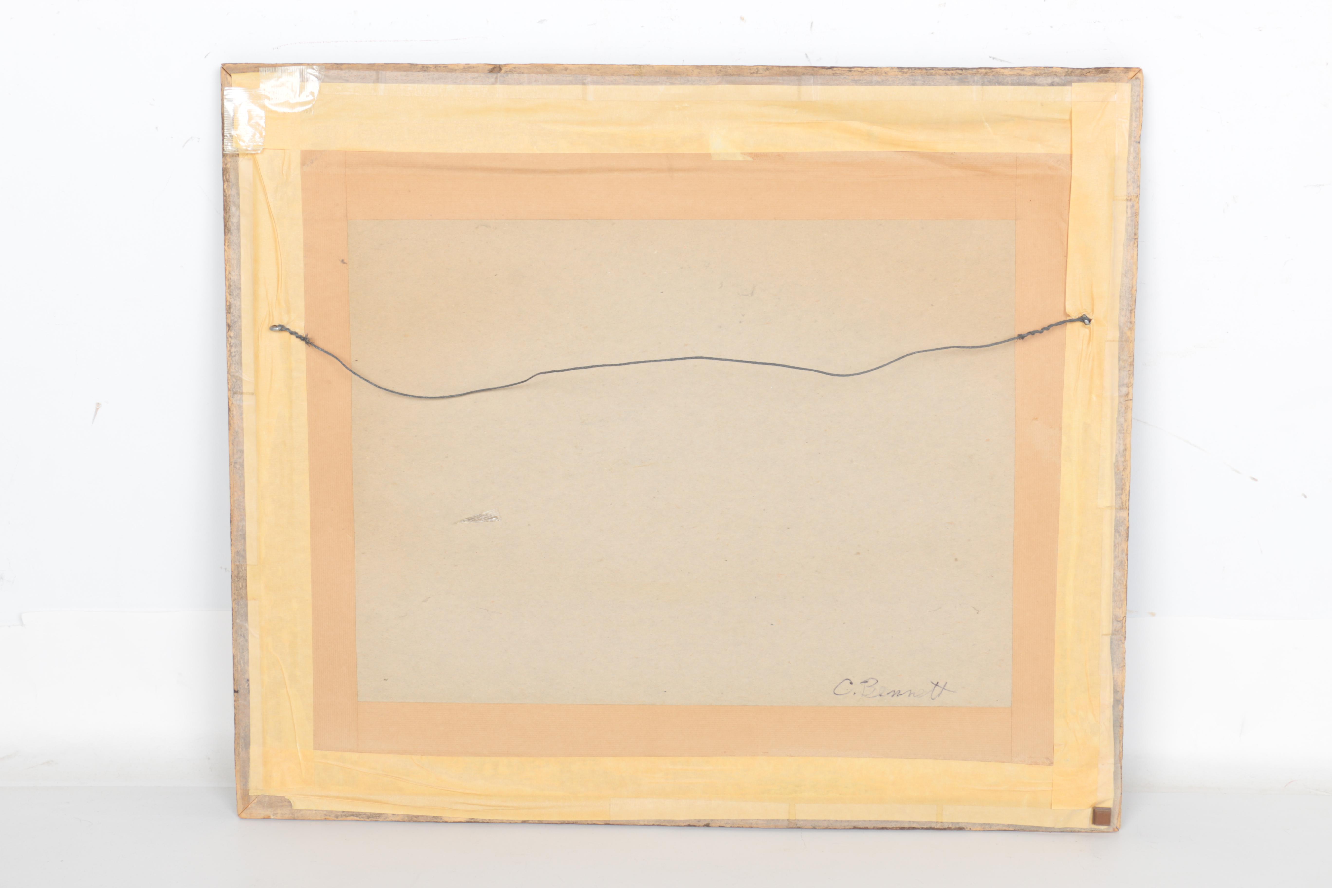 Charles O. Bennett Oil Painting on Canvas Board of Pheasants in Flight