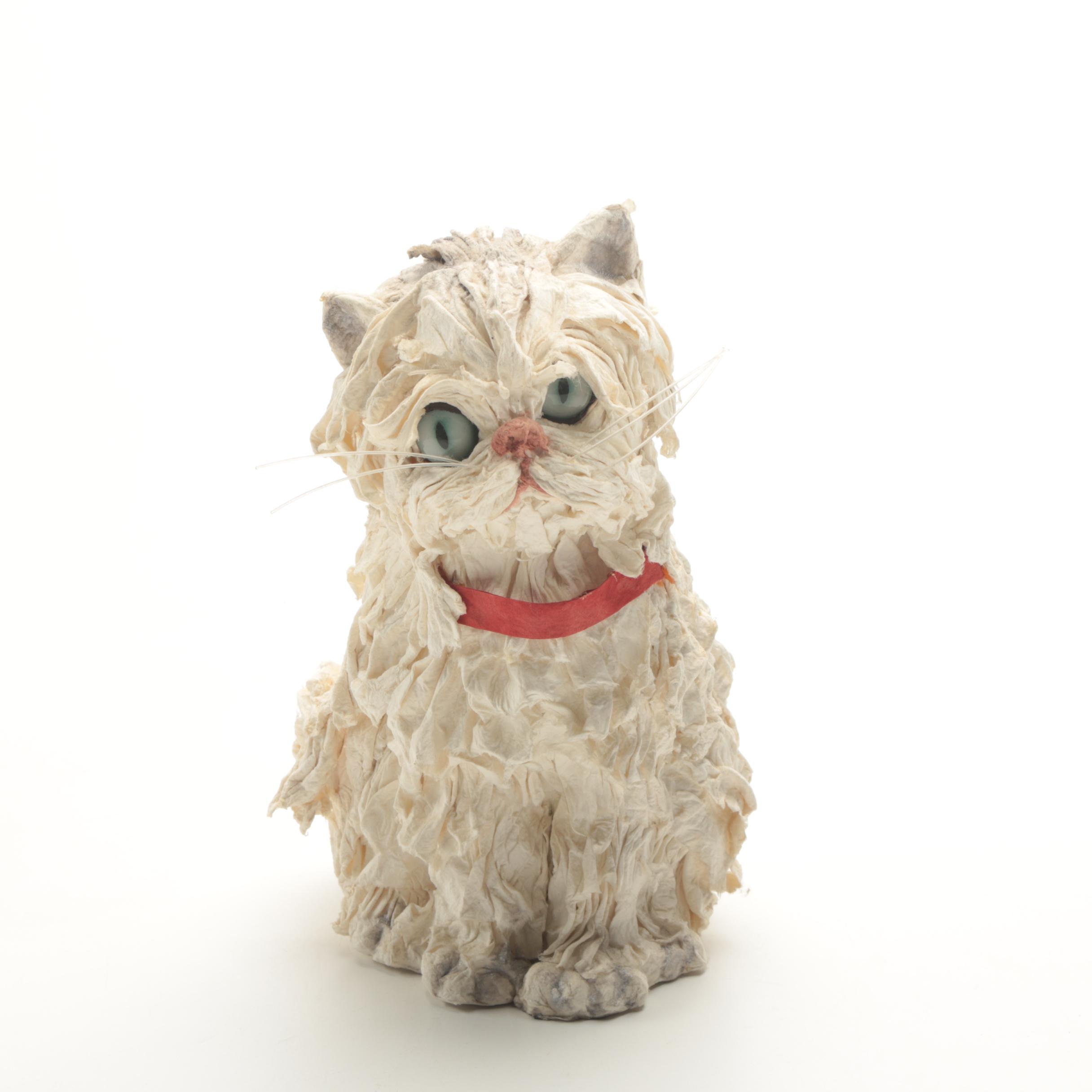 Cat Sculpture Made of Paper