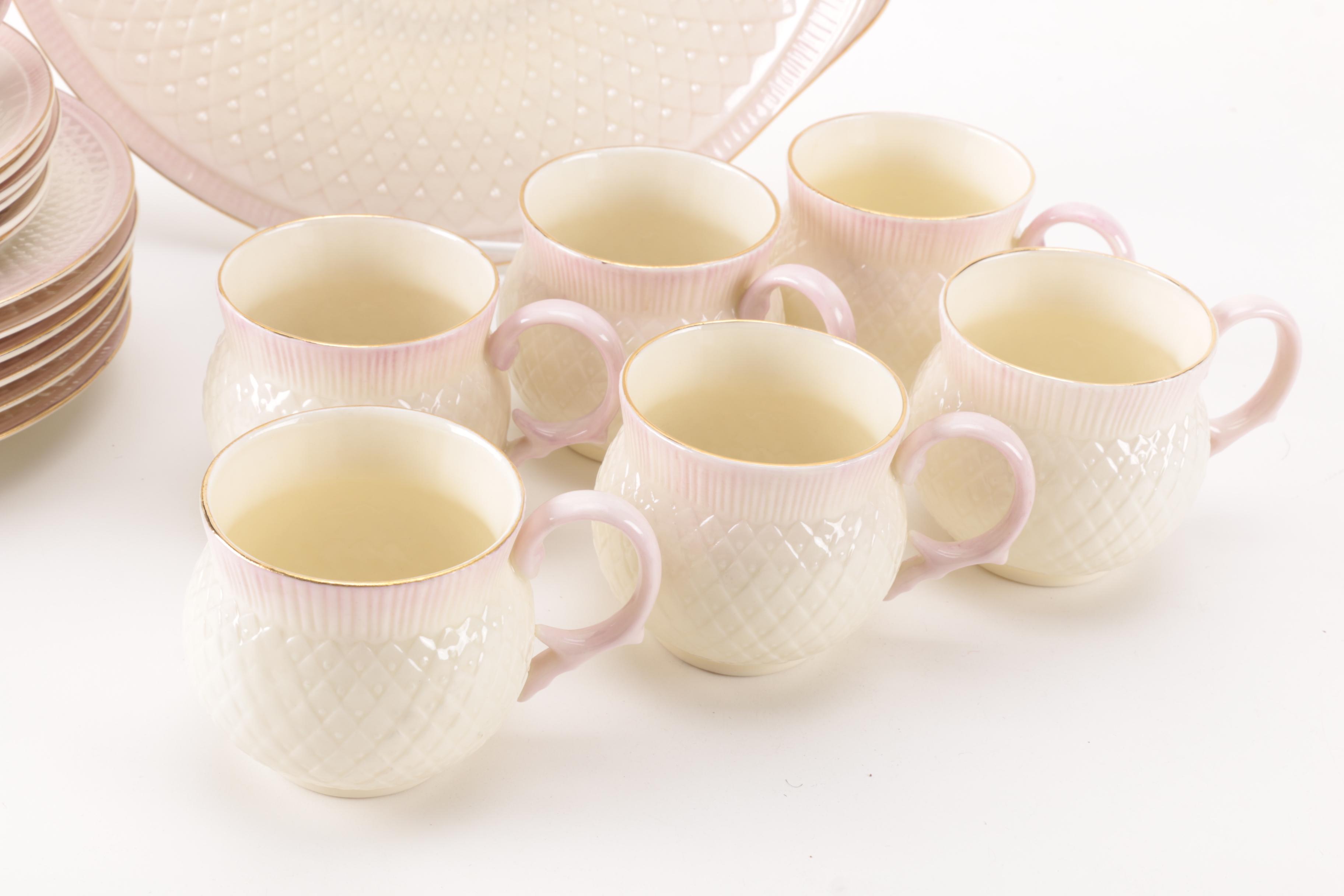 Belleek "Thistle" China Set
