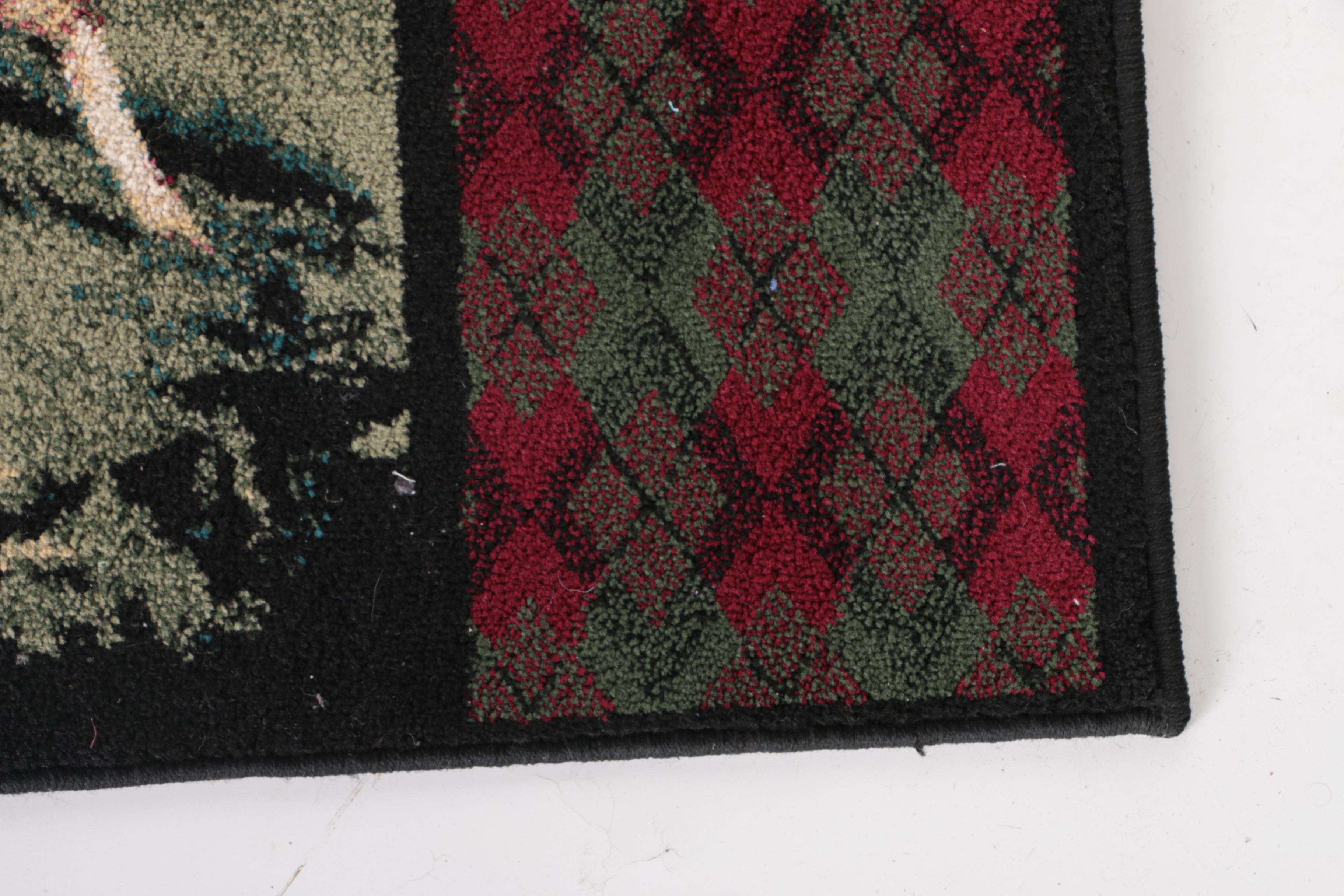 Power-Loomed English Hunt Pictorial Area Rug